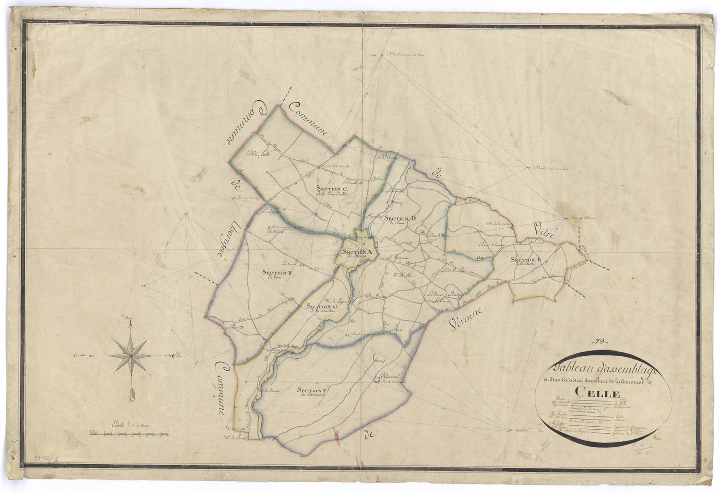 Celles-sur-Belle - FRAD079_CADASTRE_NAPOLEONIEN Tableau d'assemblage 