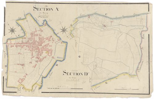 Celles-sur-Belle - FRAD079_CADASTRE_NAPOLEONIEN Section A dite du Bourg et D1 dite de Feux 