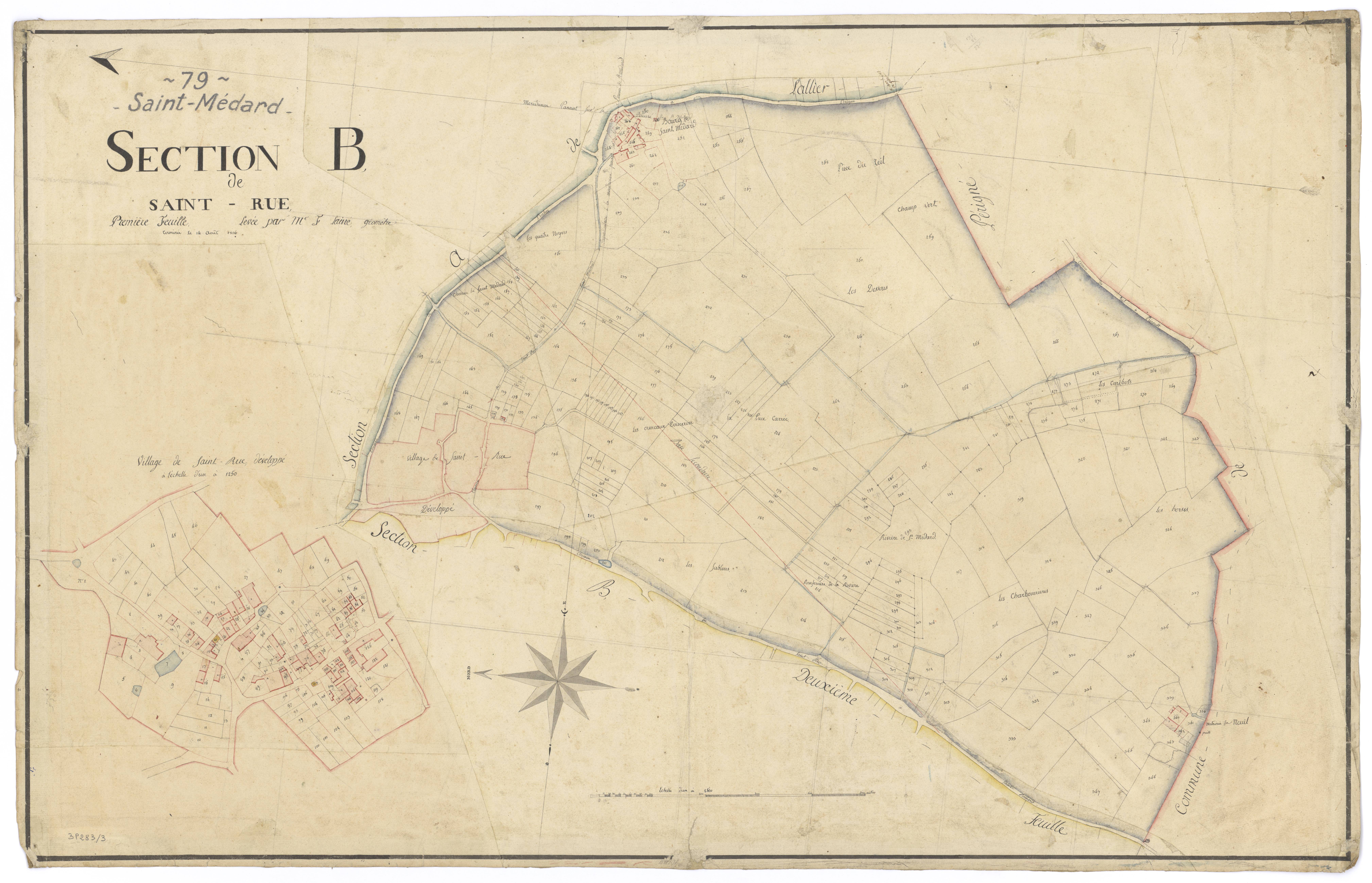 Celles-sur-Belle - FRAD079_CADASTRE_NAPOLEONIEN Section B1 dite de Saint- Rue