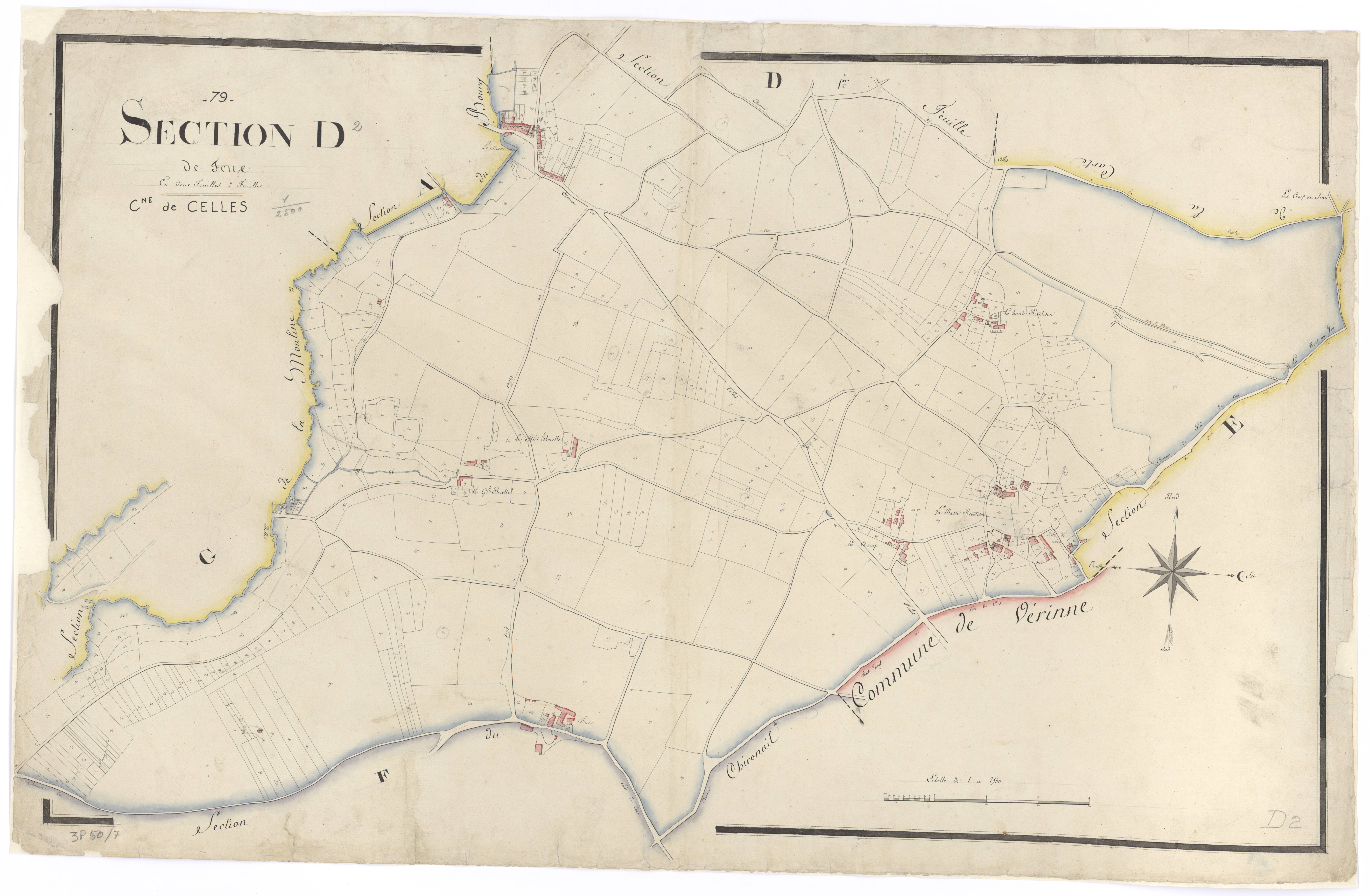 Celles-sur-Belle - FRAD079_CADASTRE_NAPOLEONIEN Section D2 dite de Feux (en double)