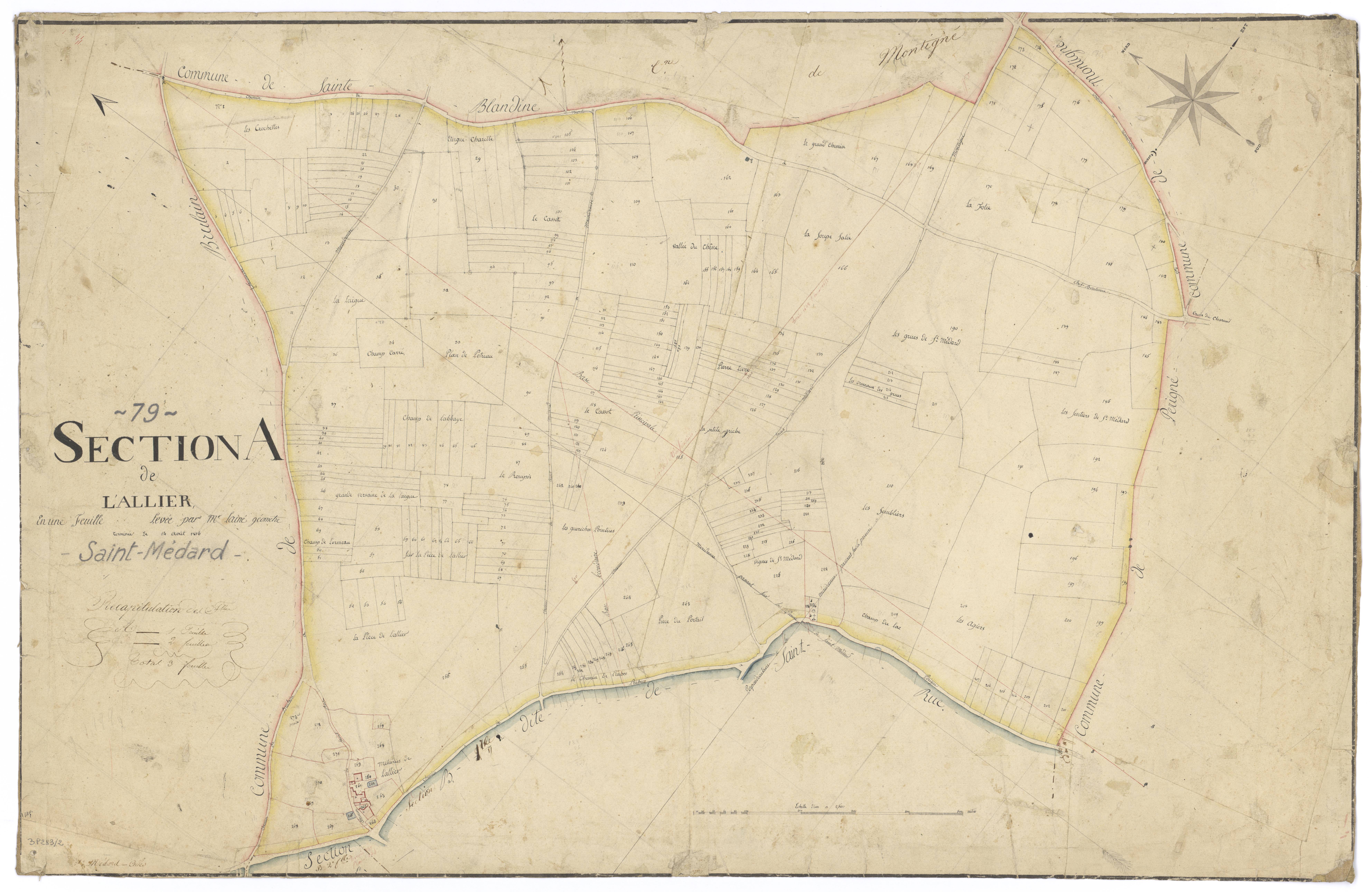 Celles-sur-Belle - FRAD079_CADASTRE_NAPOLEONIEN Section A dite de l'Allier 