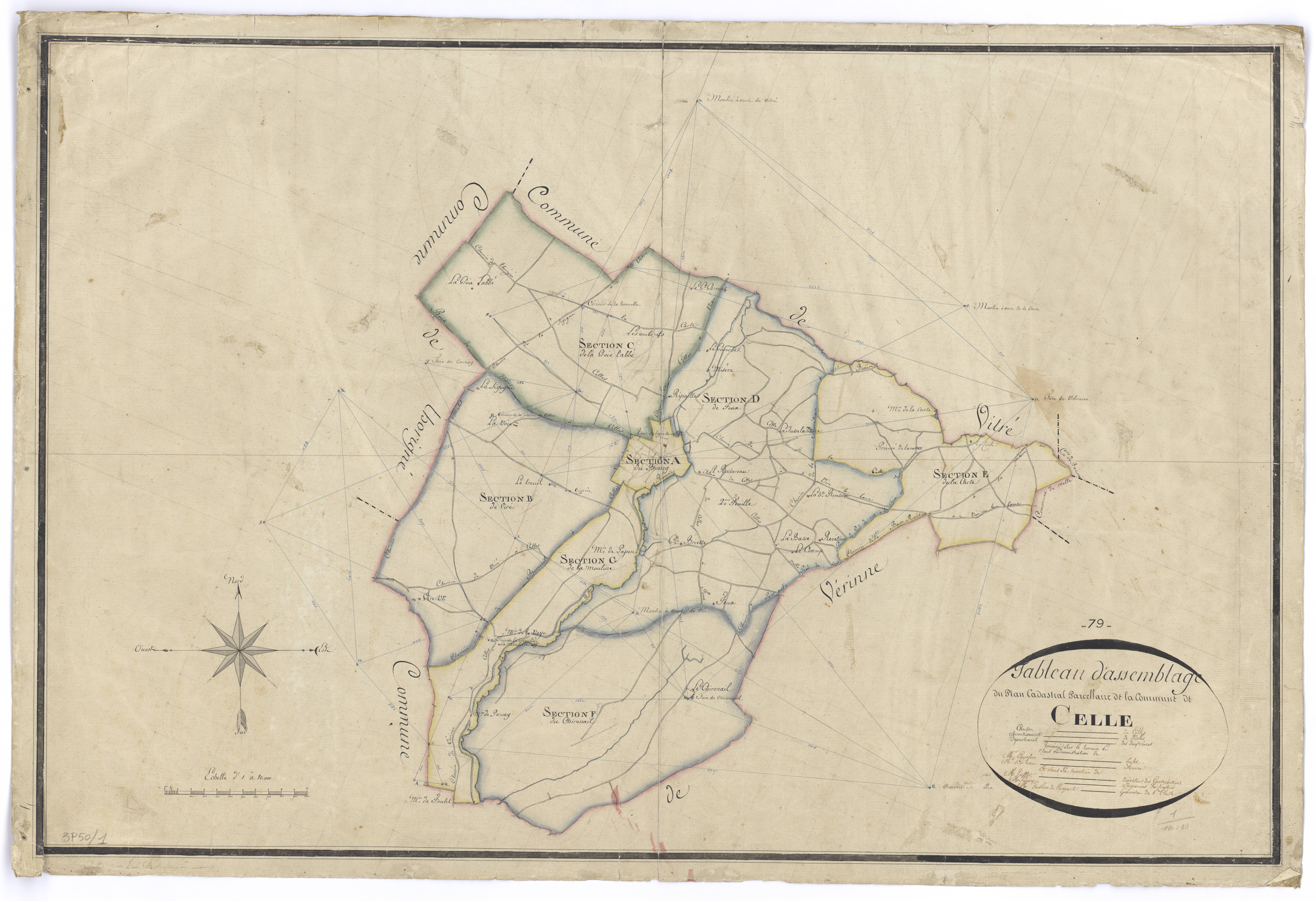 Celles-sur-Belle - FRAD079_CADASTRE_NAPOLEONIEN Tableau d'assemblage 