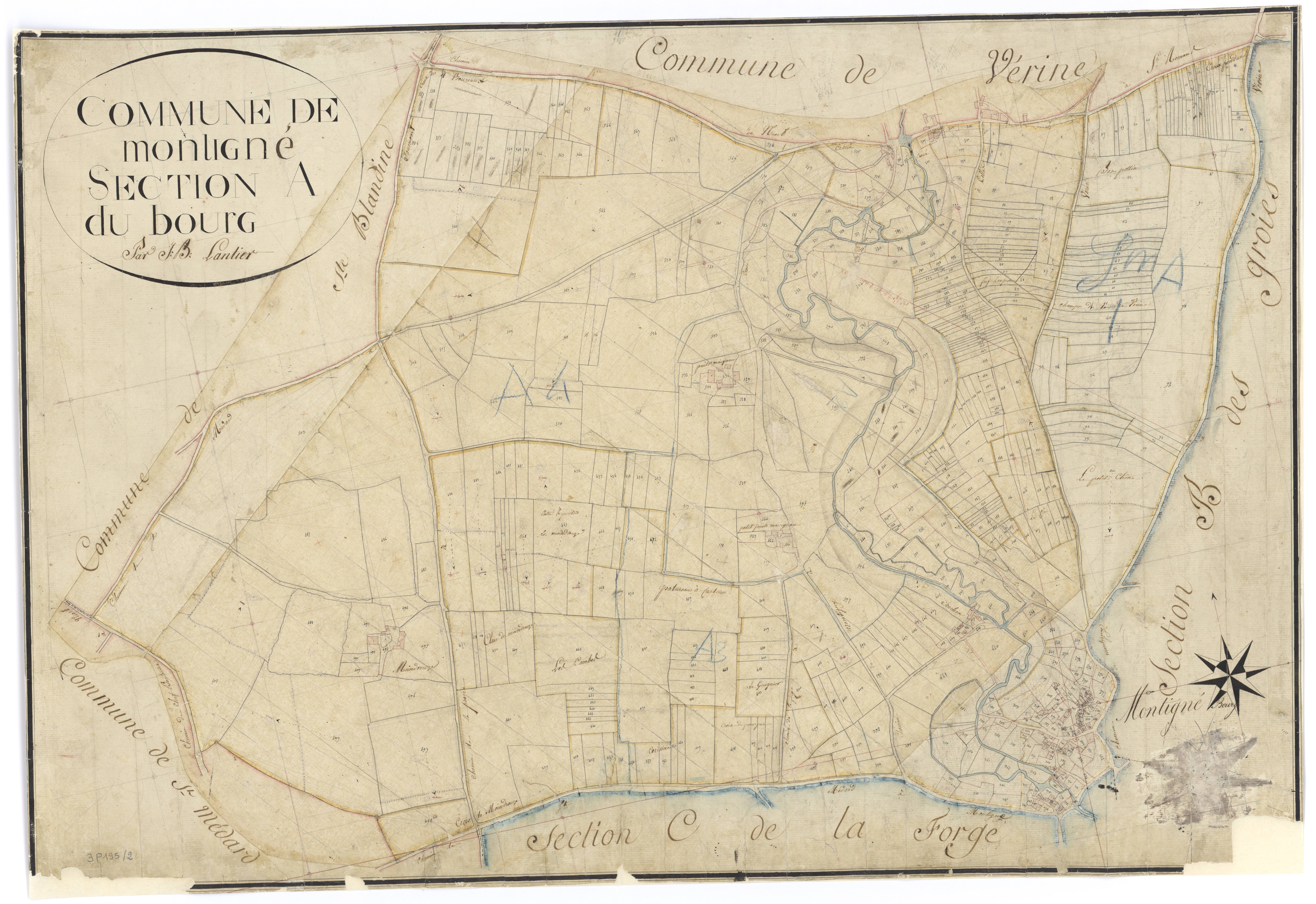 Celles-sur-Belle - FRAD079_CADASTRE_NAPOLEONIEN Section A dite du Bourg(minute)