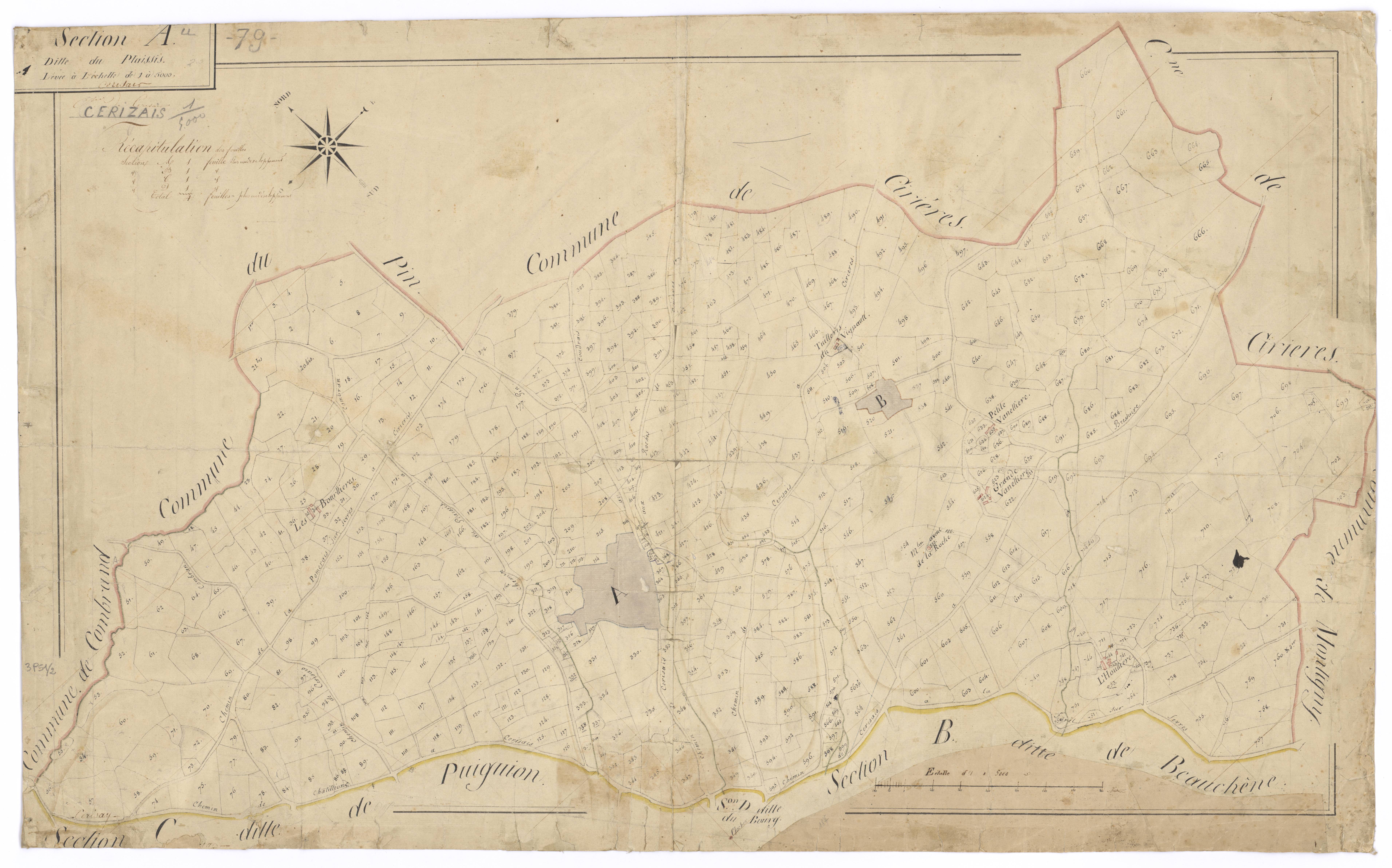 Cerizay - FRAD079_CADASTRE_NAPOLEONIEN Section A dite du Plaissis 