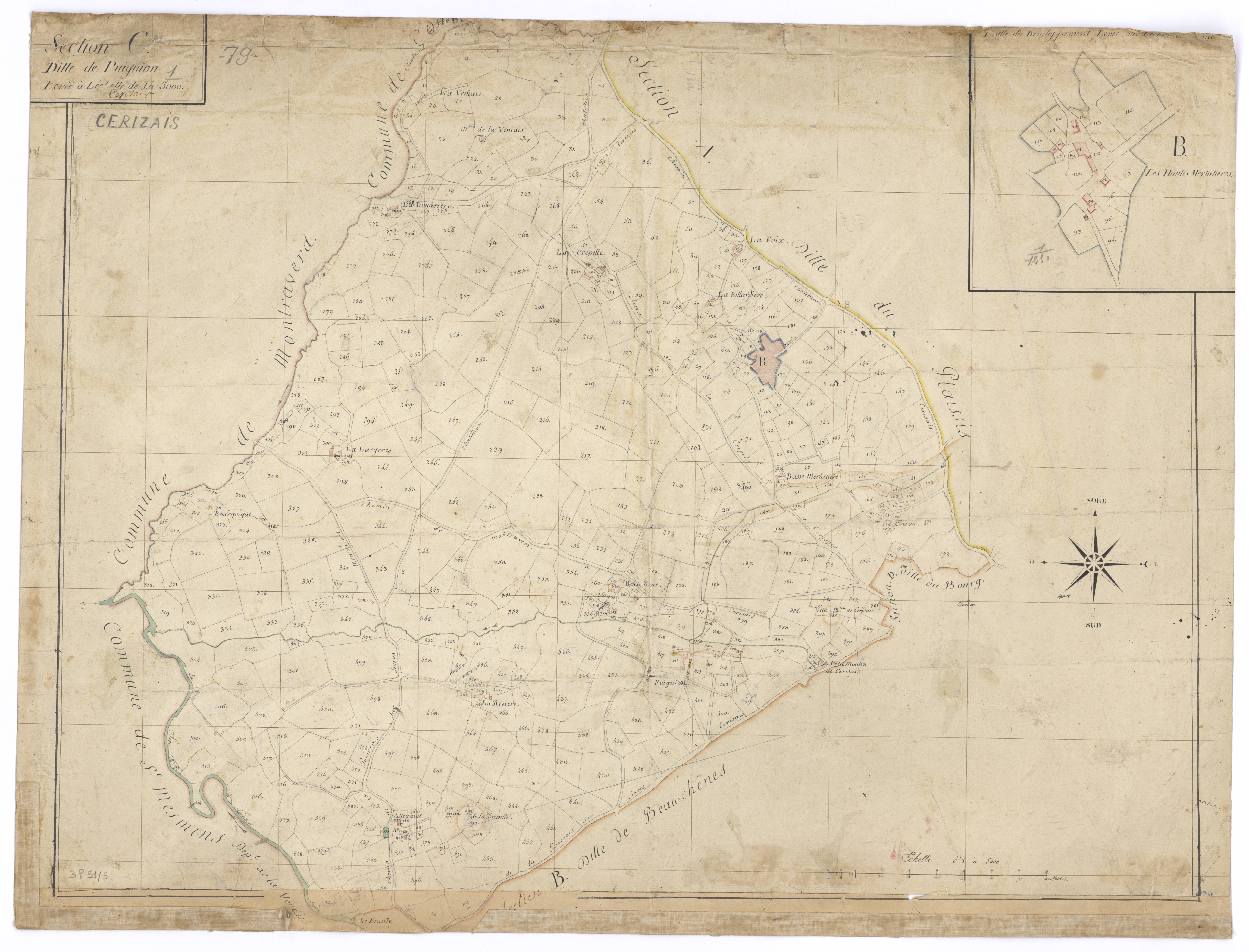 Cerizay - FRAD079_CADASTRE_NAPOLEONIEN Section C dite du Puiguion 