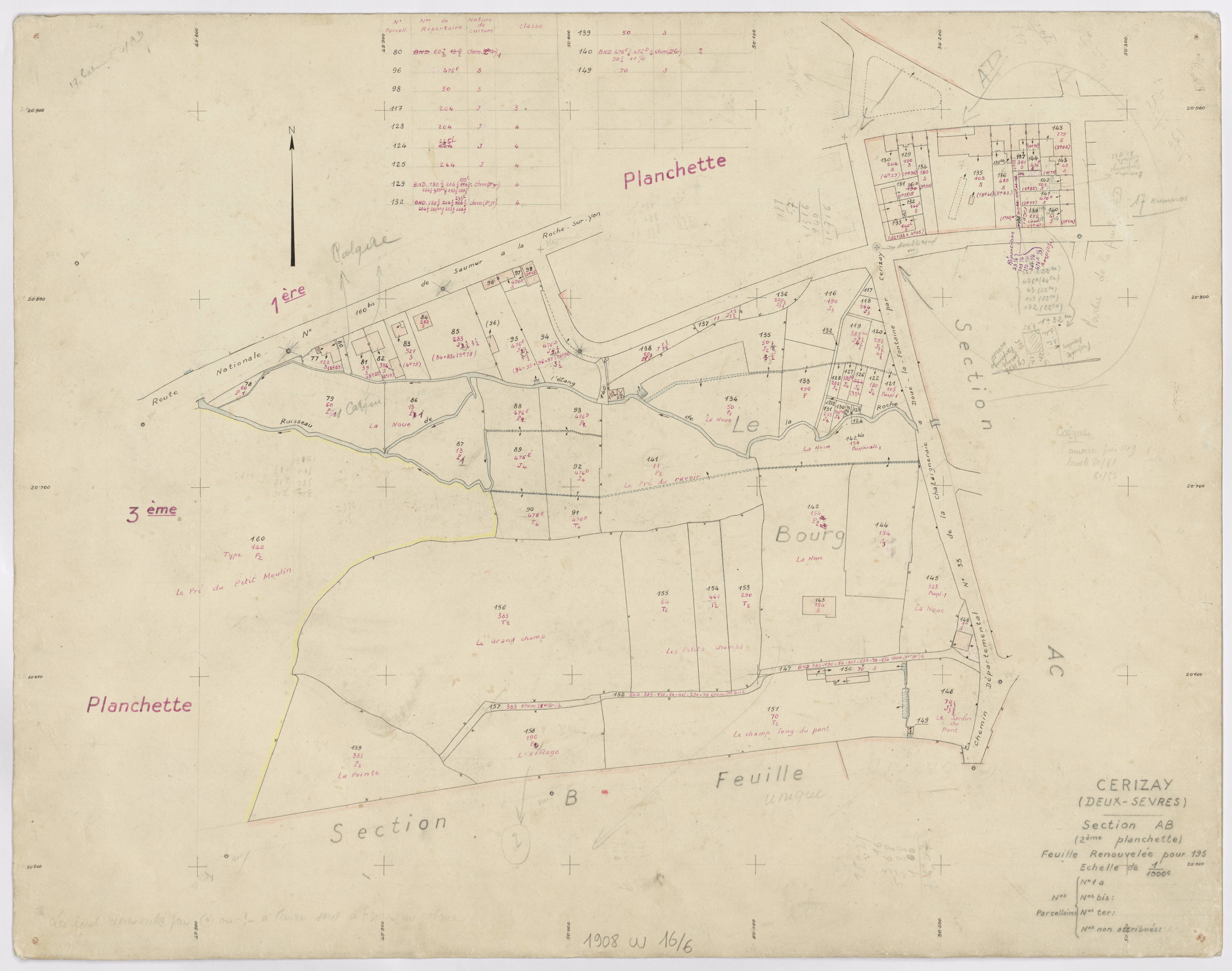 Cerizay - FRAD079_CADASTRE_RECENT Section AB (Feuille 2) 