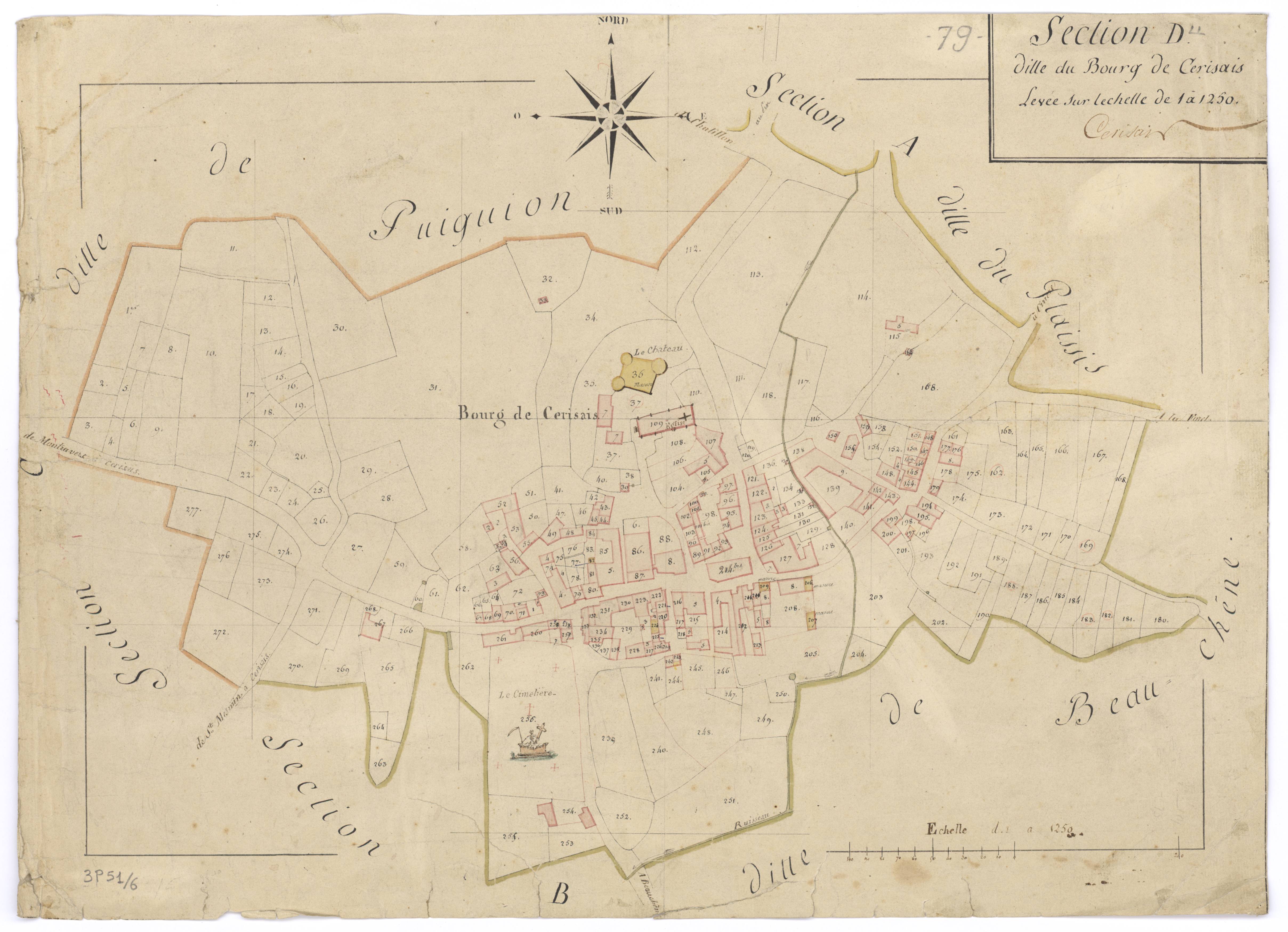 Cerizay - FRAD079_CADASTRE_NAPOLEONIEN Section D dite du Bourg 