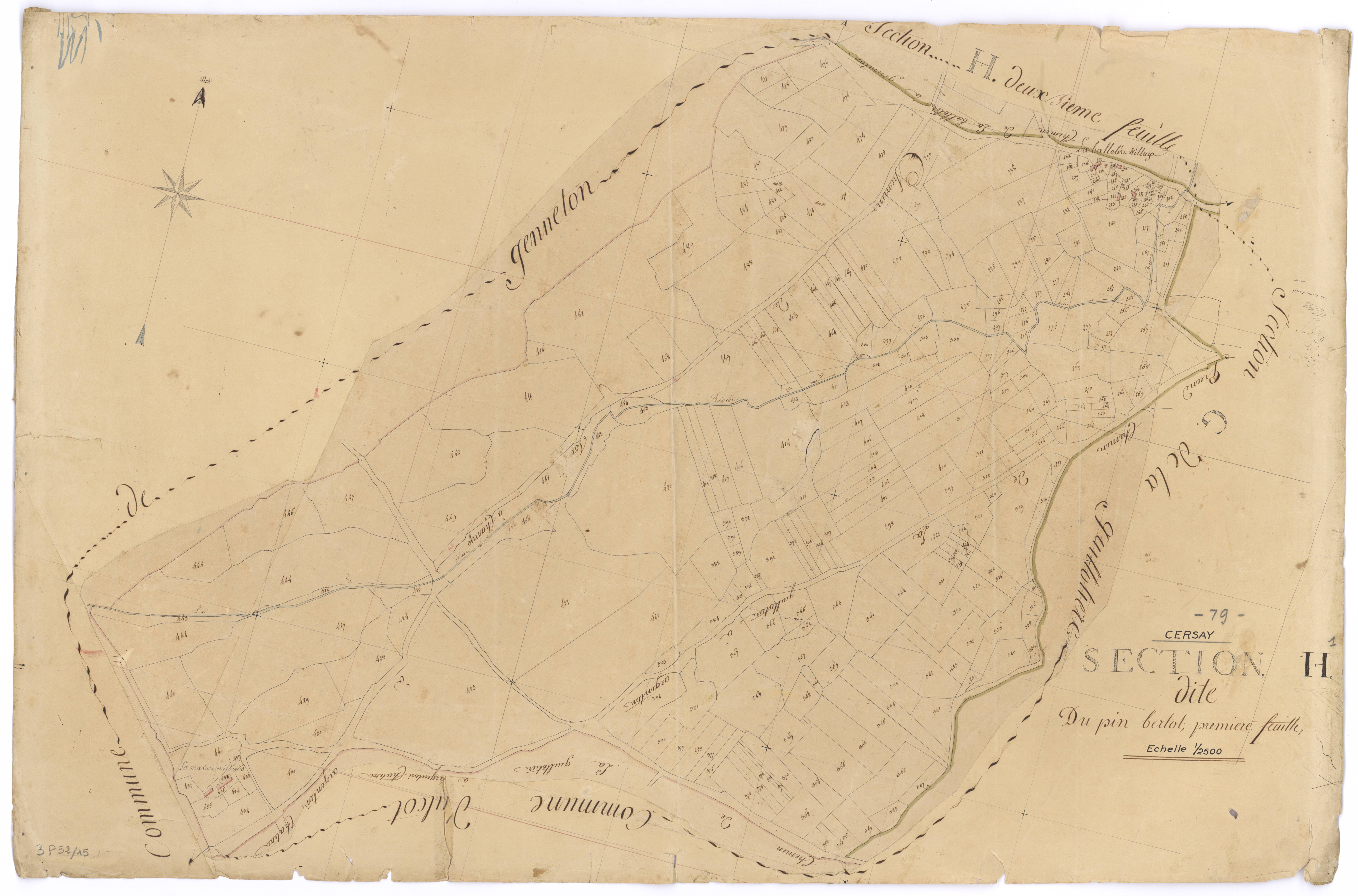 Cersay - FRAD079_CADASTRE_NAPOLEONIEN Section H1 dite du Pin Berlot 