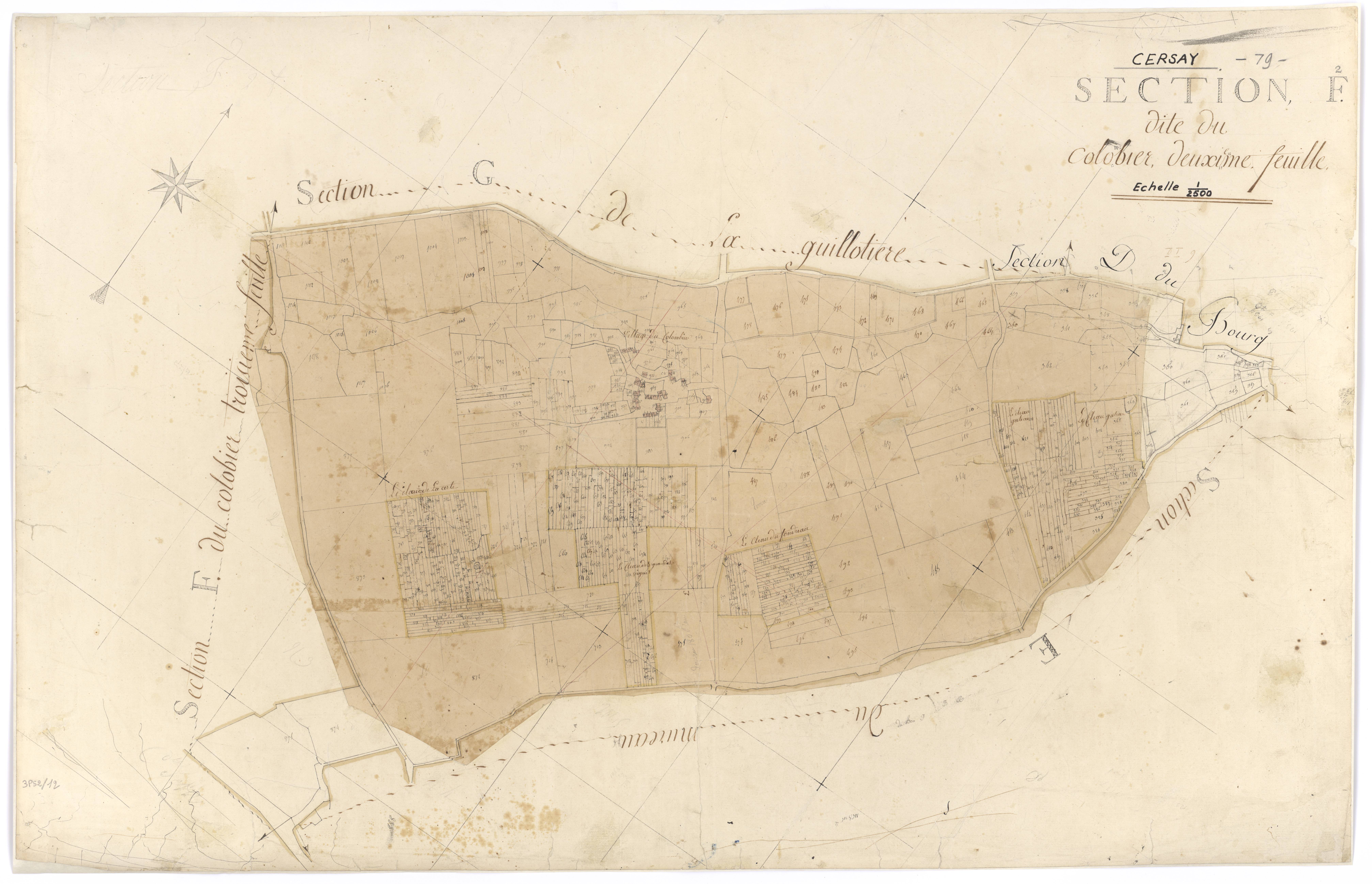 Cersay - FRAD079_CADASTRE_NAPOLEONIEN Section F2 dite du Colombier 