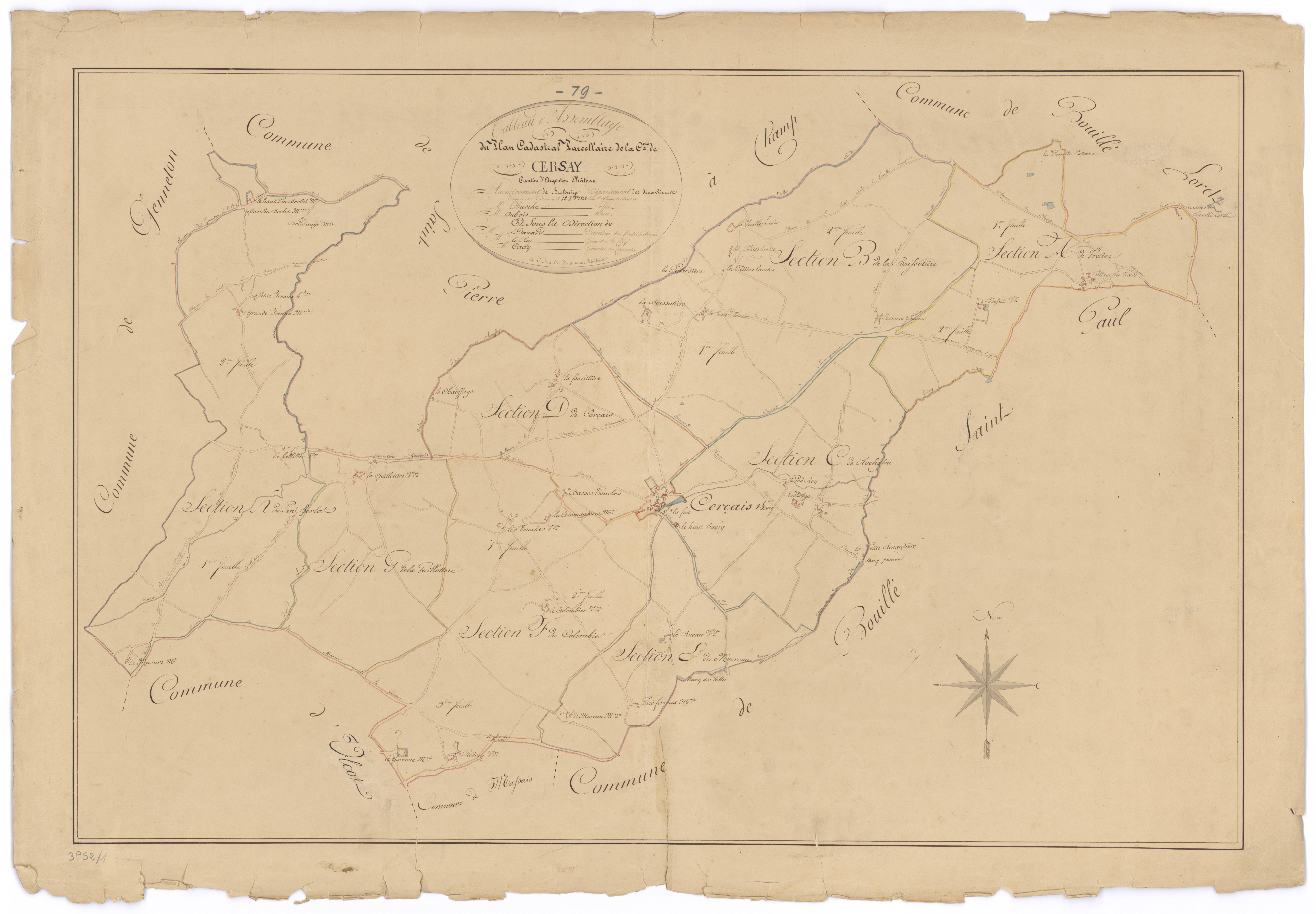 Cersay - FRAD079_CADASTRE_NAPOLEONIEN Tableau d'assemblage 