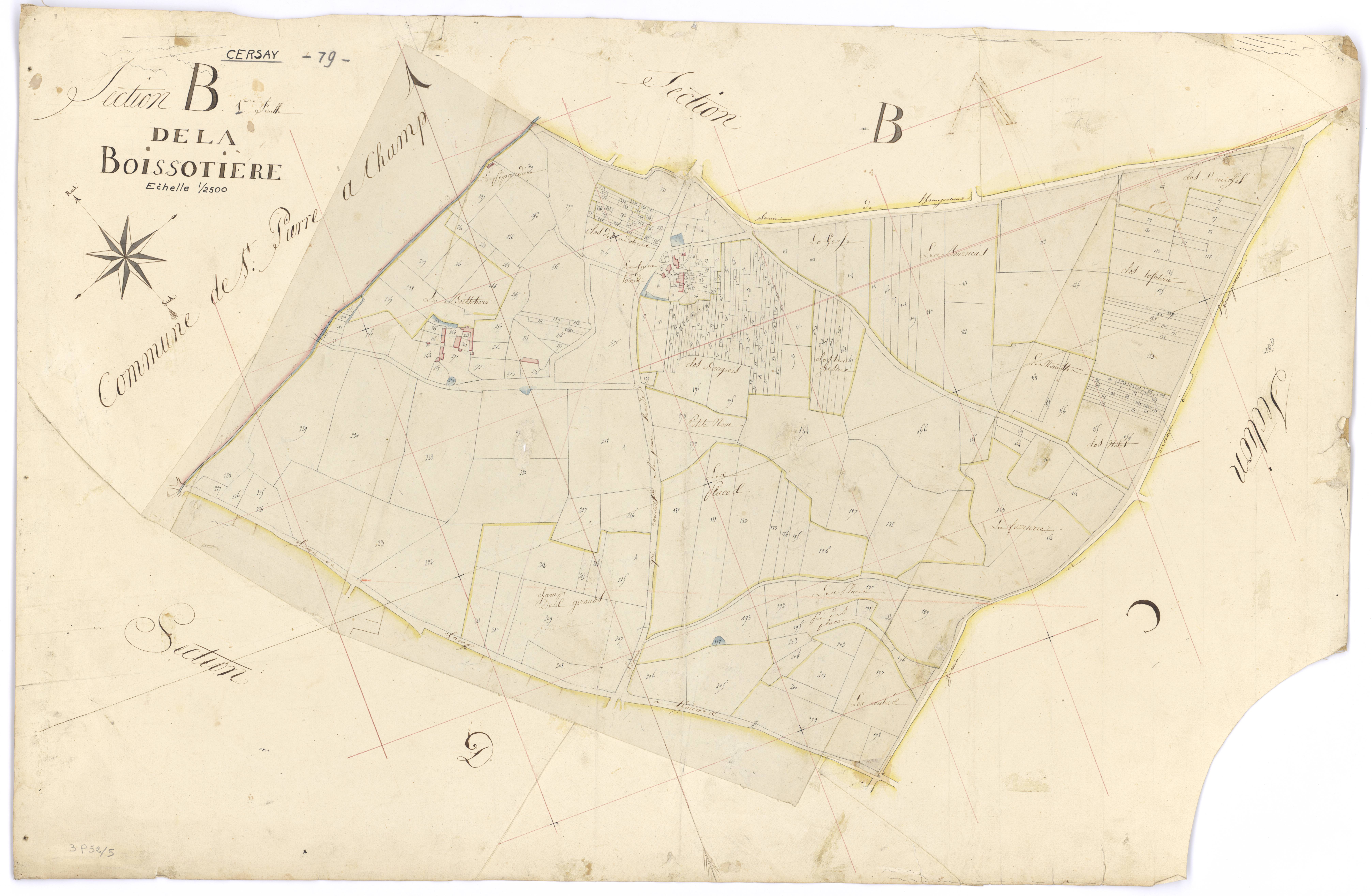 Cersay - FRAD079_CADASTRE_NAPOLEONIEN Section B1 dite de la Boissotière 