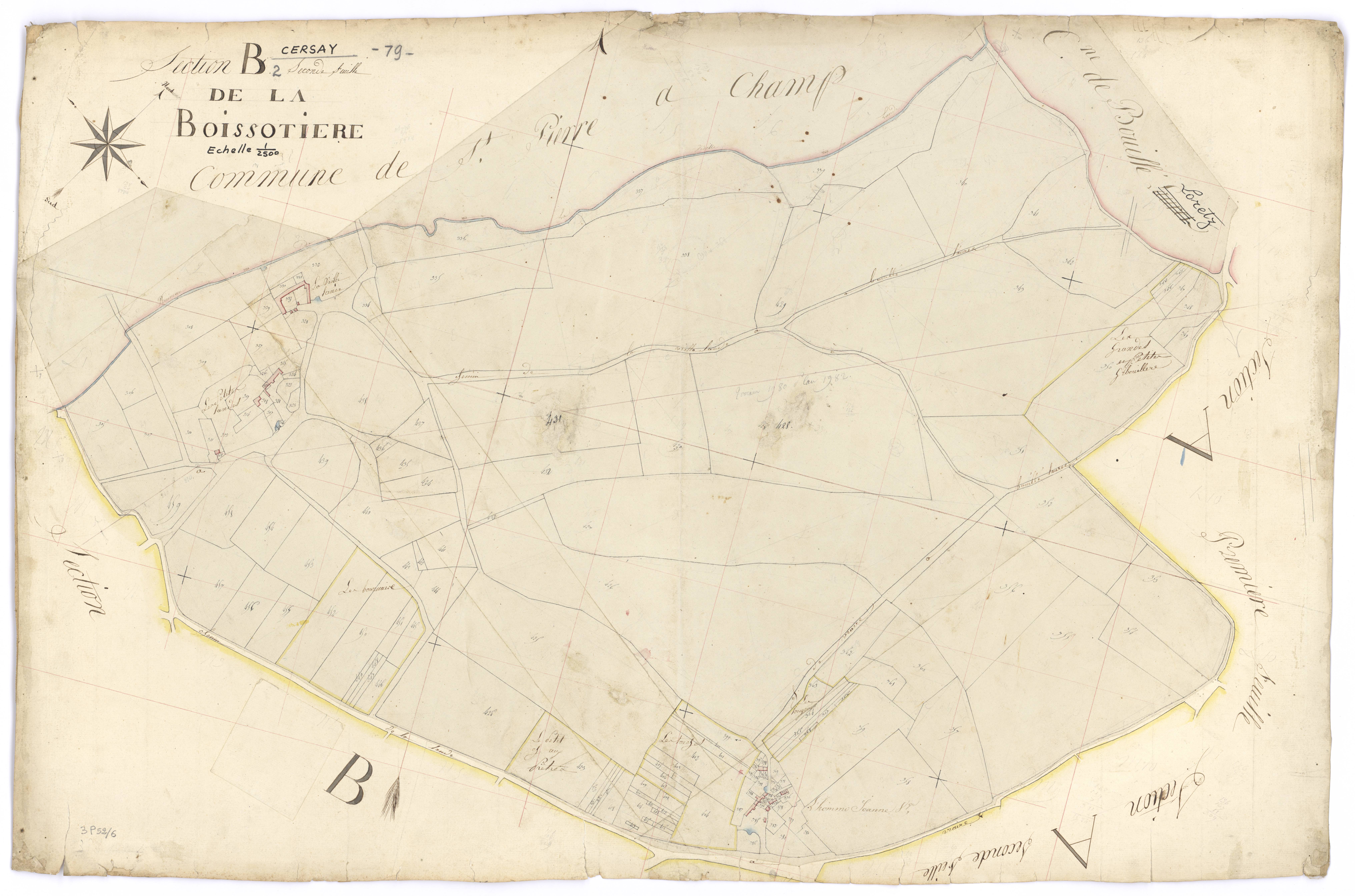 Cersay - FRAD079_CADASTRE_NAPOLEONIEN Section B2 dite de la Boissotière 