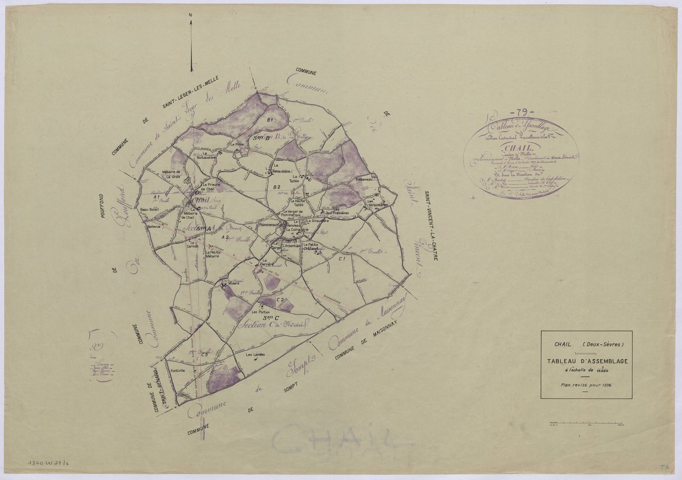 Chail - FRAD079_CADASTRE_RECENT Tableau d'assemblage 