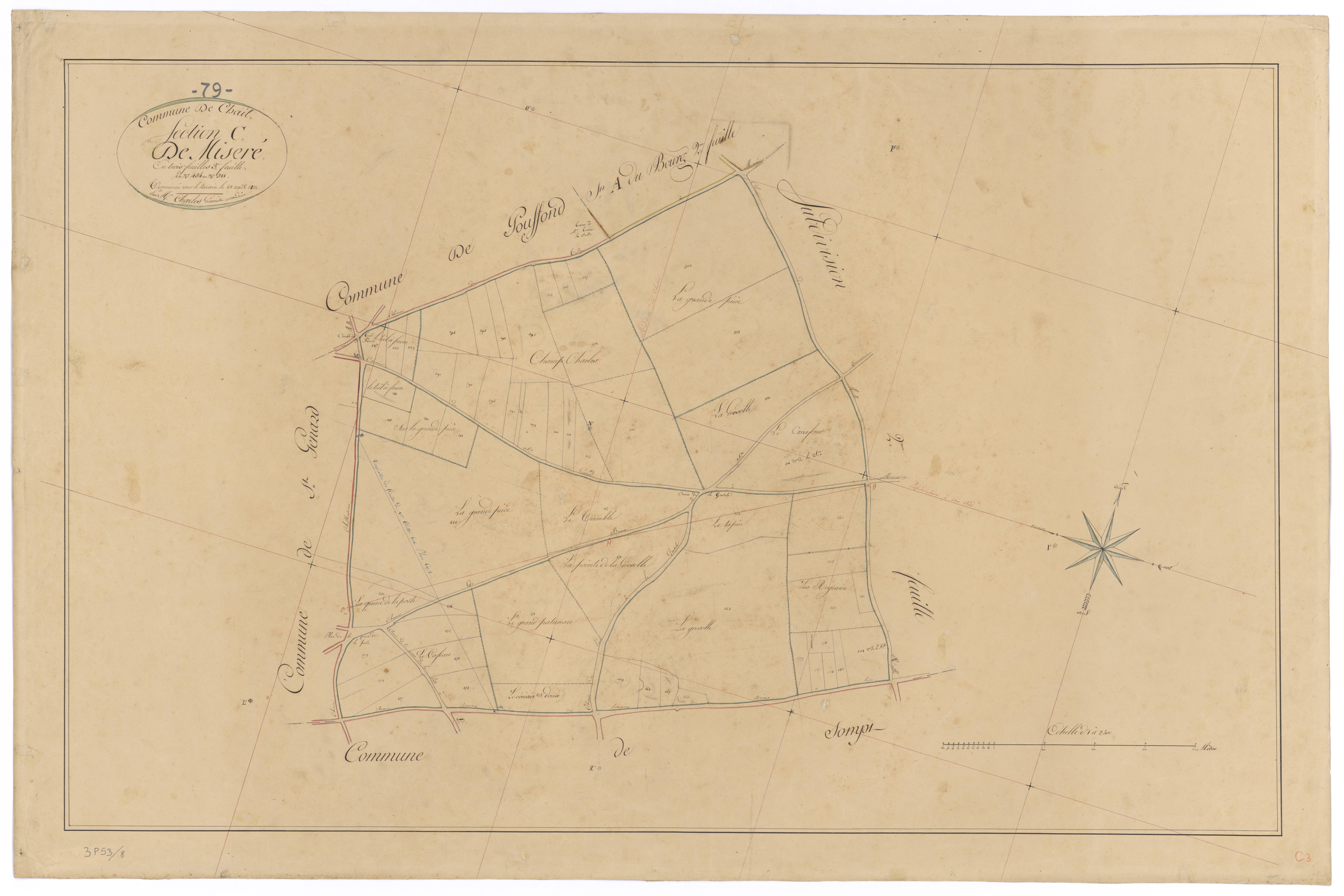 Chail - FRAD079_CADASTRE_NAPOLEONIEN Section C3 dite de la Miseré 