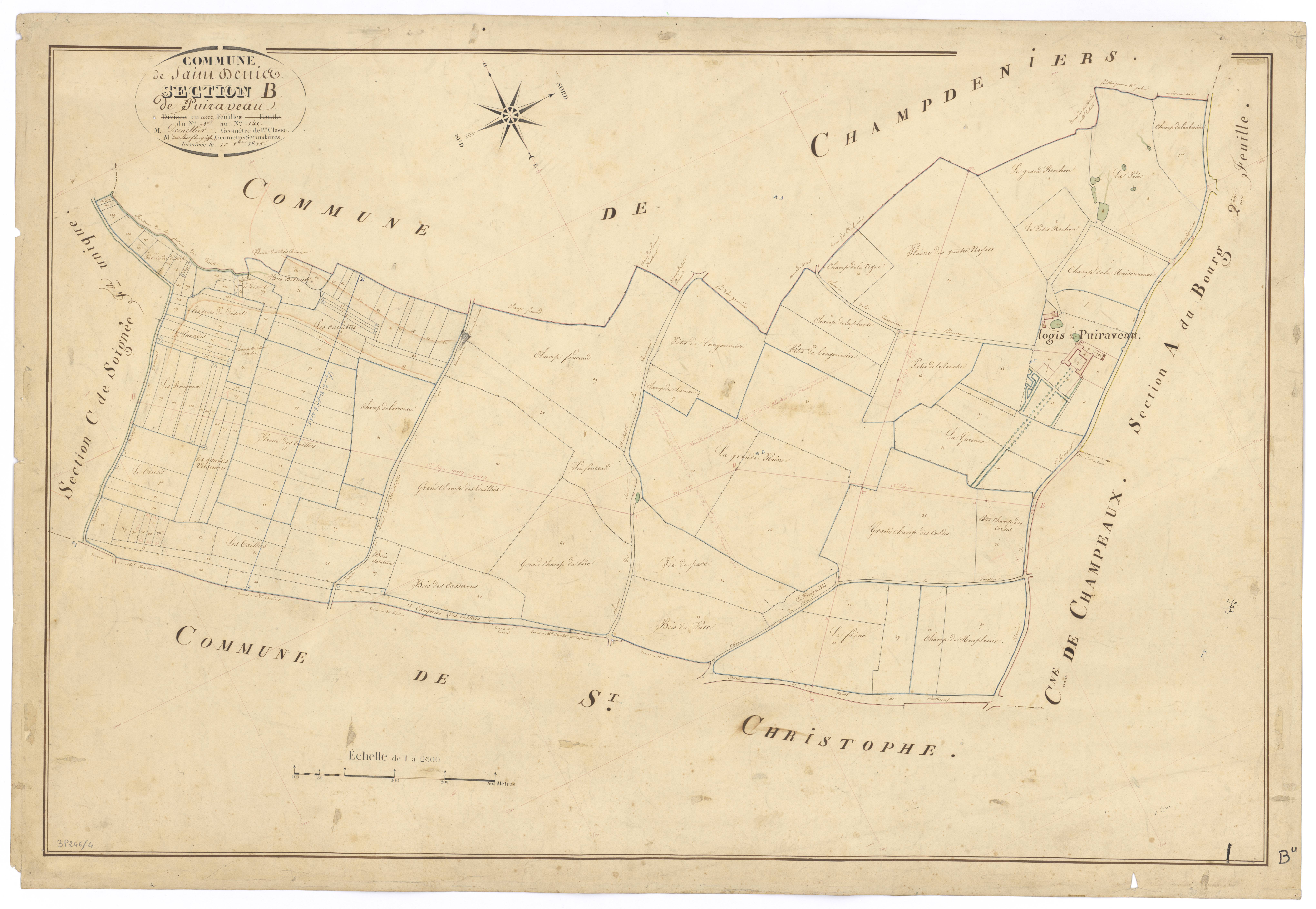 Champdeniers-Saint-Denis - FRAD079_CADASTRE_NAPOLEONIEN Section B dite de Puiraveau