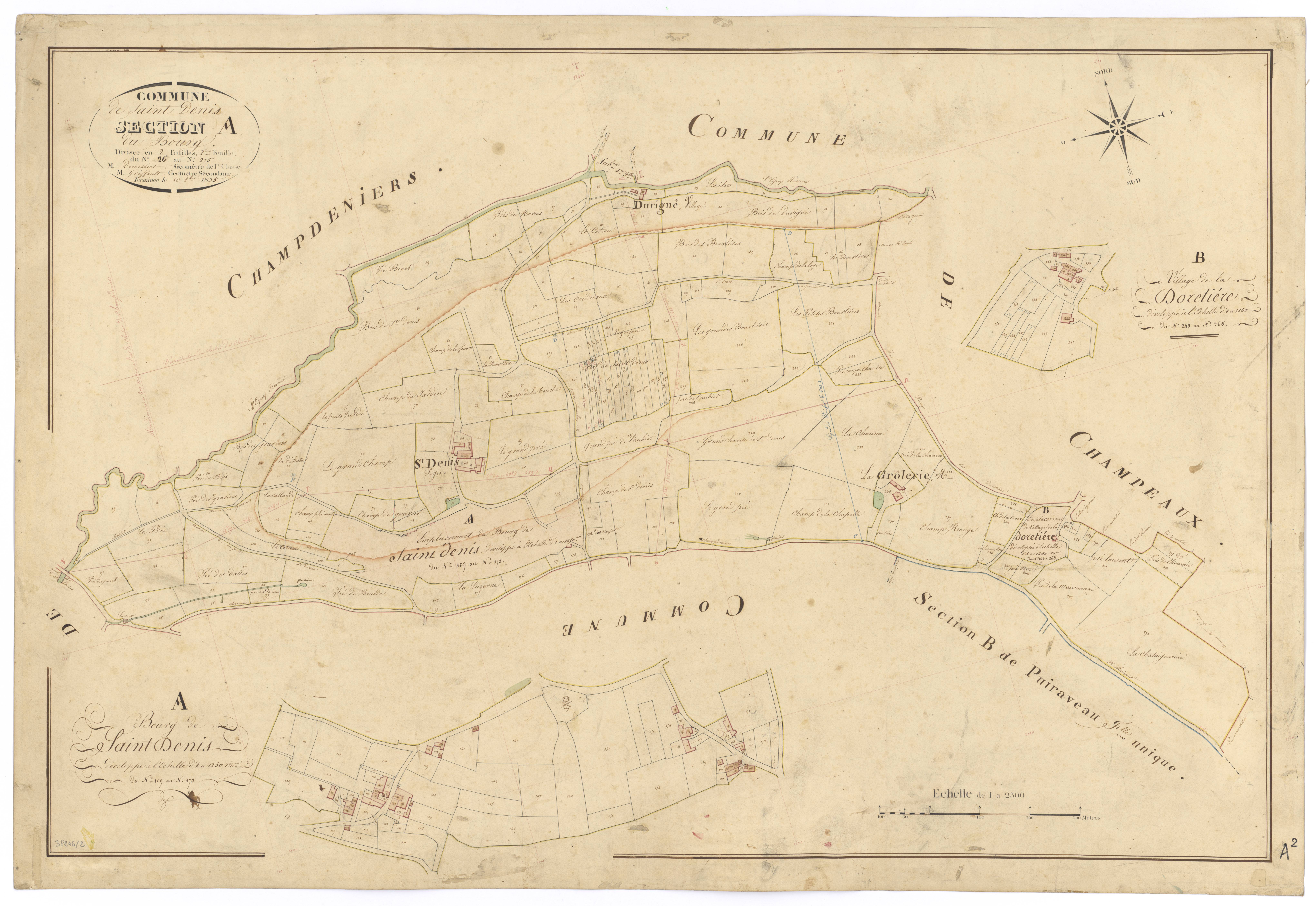Champdeniers-Saint-Denis - FRAD079_CADASTRE_NAPOLEONIEN Section A2 dite du Bourg