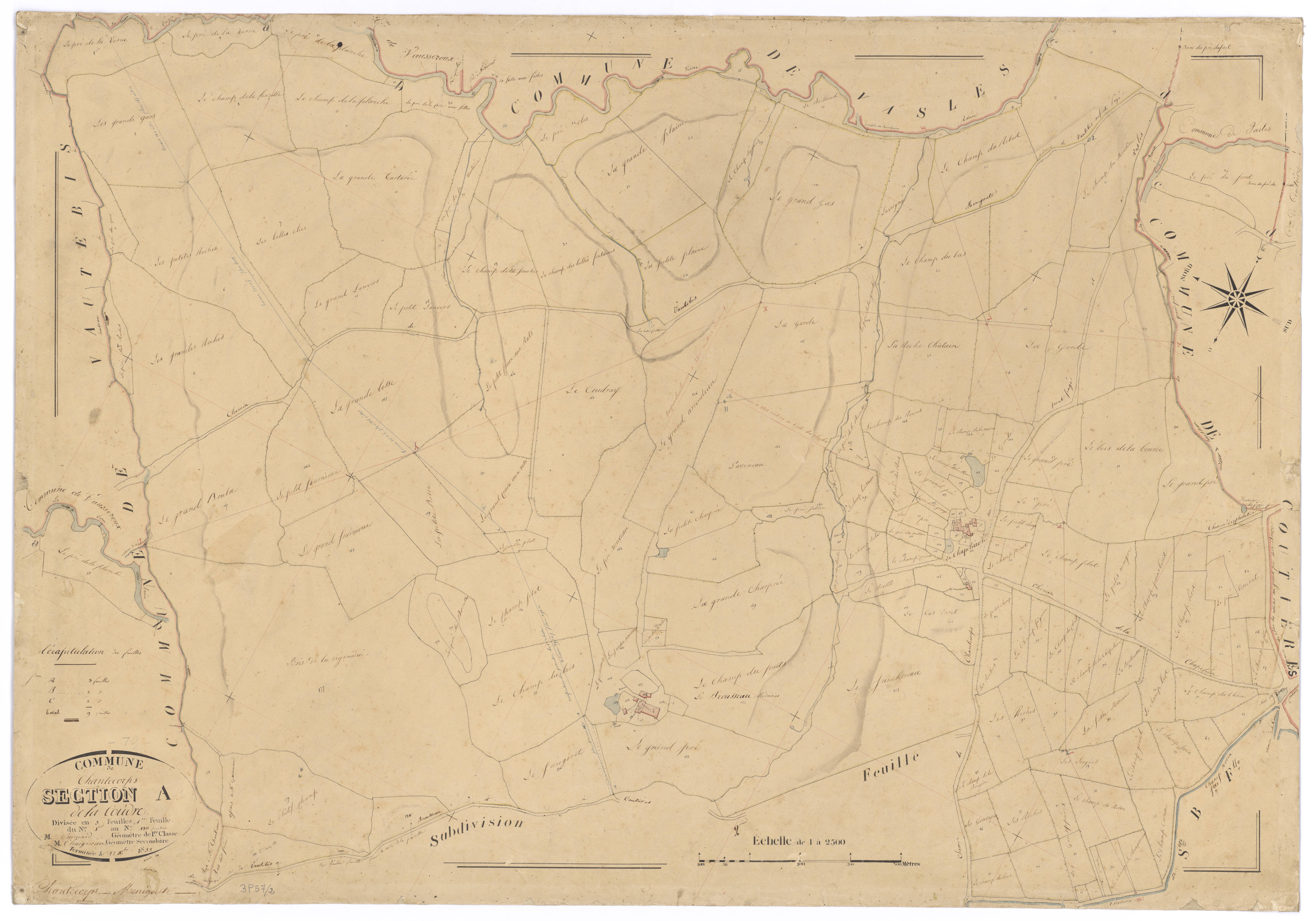 Chantecorps - FRAD079_CADASTRE_NAPOLEONIEN Section A1 dite de la Coudre 
