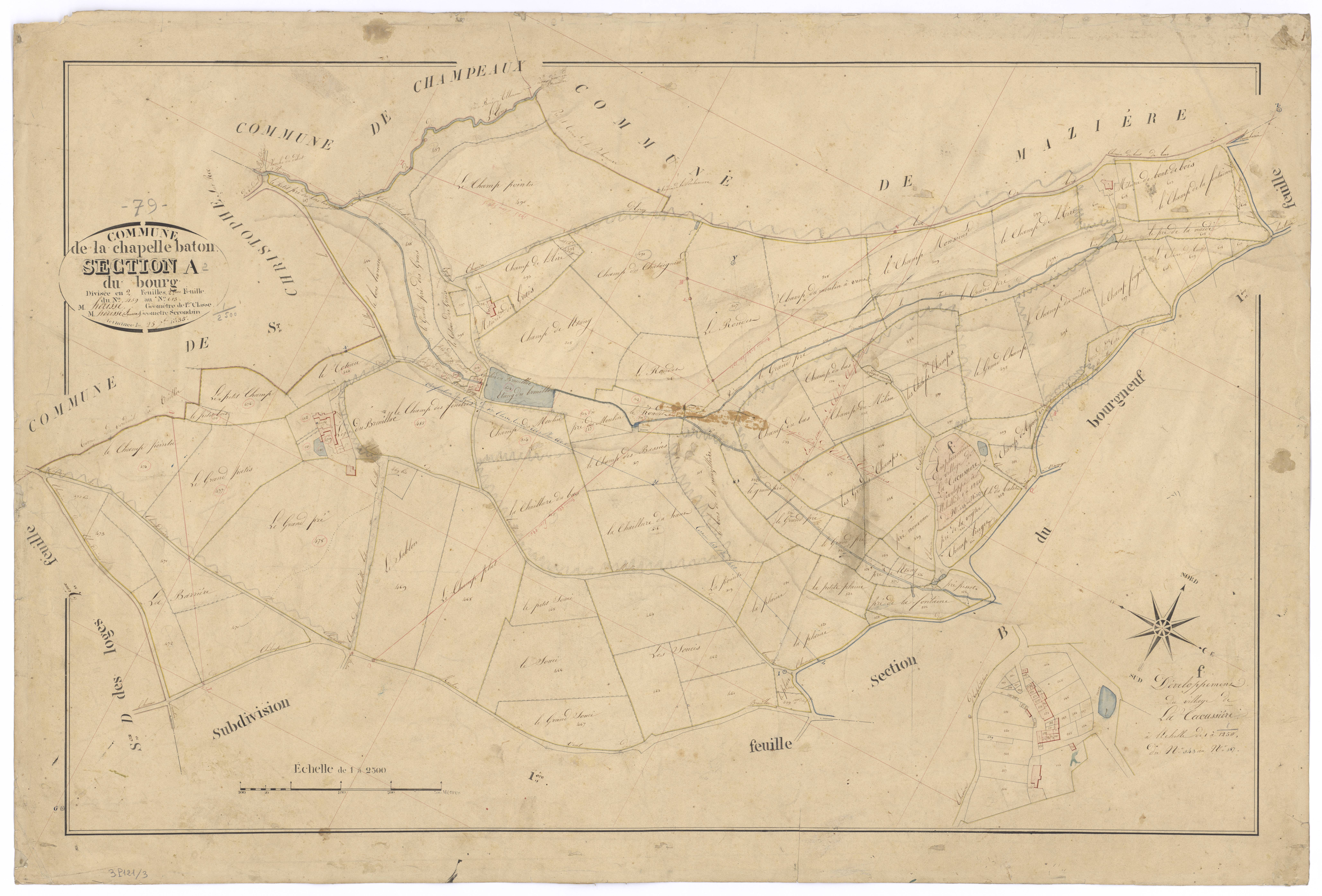 La Chapelle-Bâton - FRAD079_CADASTRE_NAPOLEONIEN Section A2 dite du Bourg