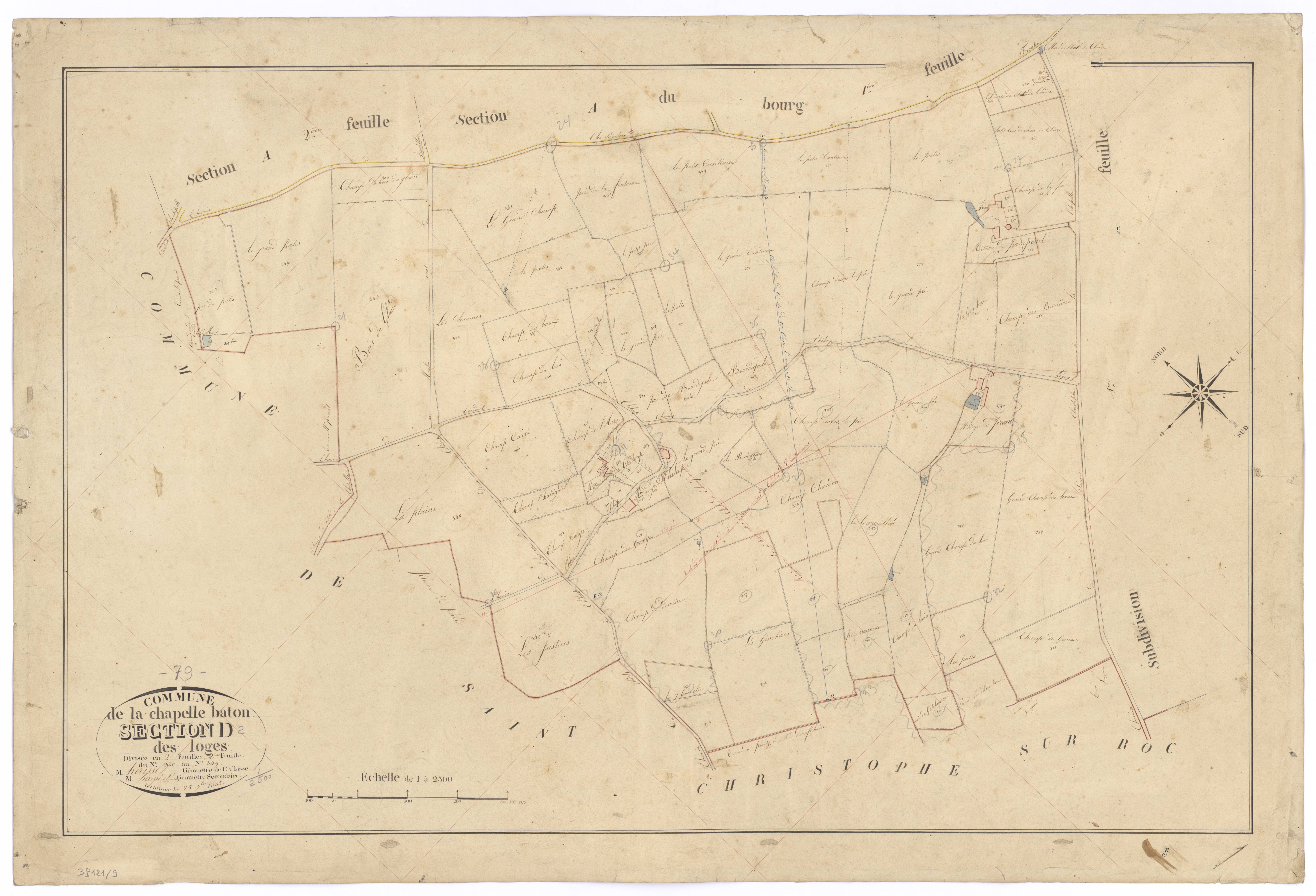 La Chapelle-Bâton - FRAD079_CADASTRE_NAPOLEONIEN Section D2 dite des Loges 