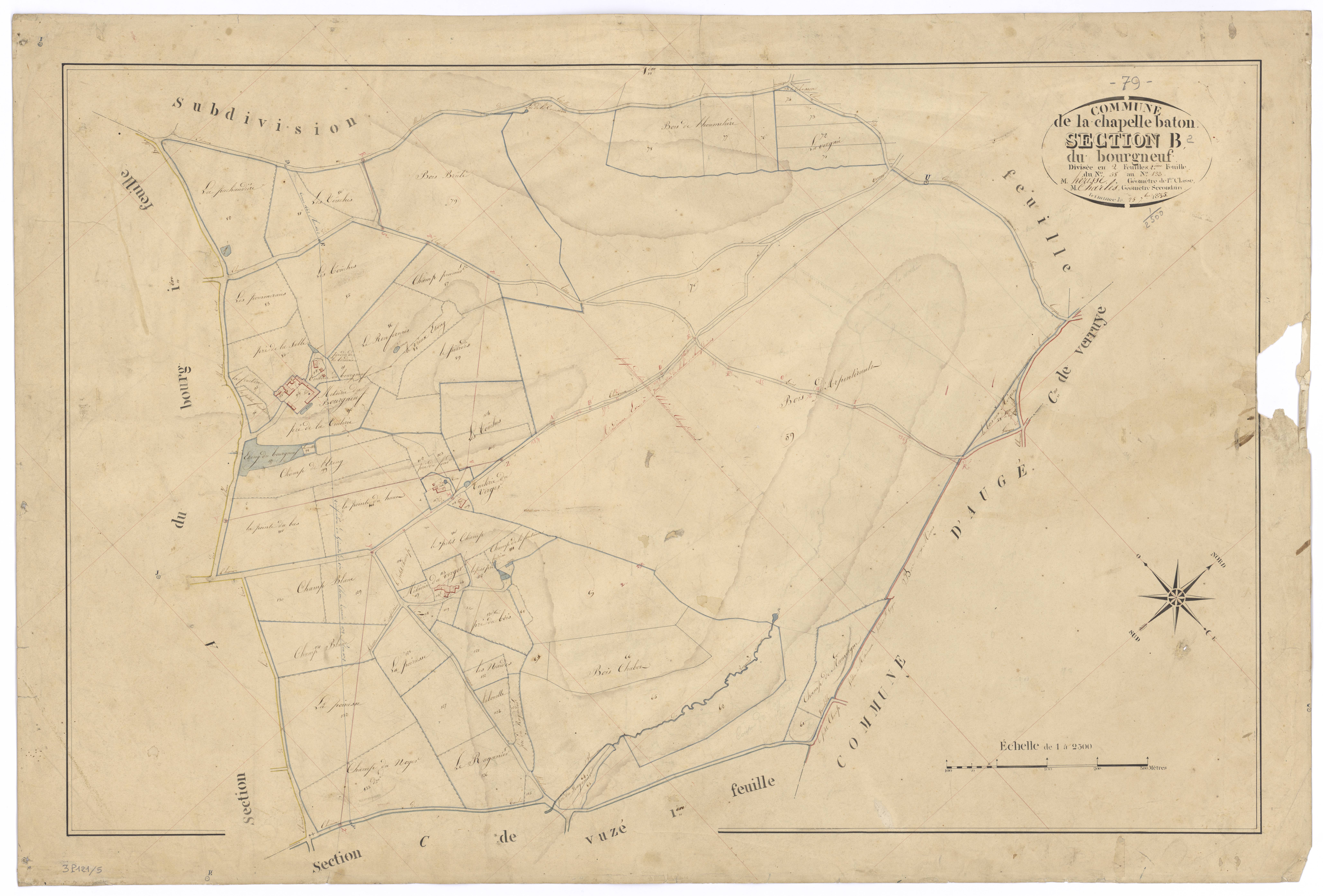 La Chapelle-Bâton - FRAD079_CADASTRE_NAPOLEONIEN Section B2 dite du Bourgneuf 