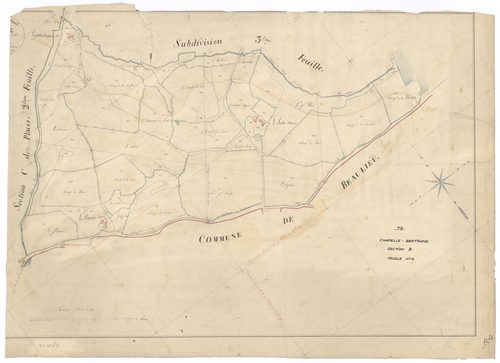 La Chapelle-Bertrand - FRAD079_CADASTRE_NAPOLEONIEN Section B4 dite du Bourg 