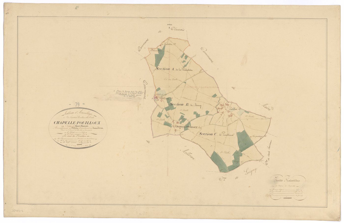 La Chapelle-Pouilloux - FRAD079_CADASTRE_NAPOLEONIEN Tableau d'assemblage 