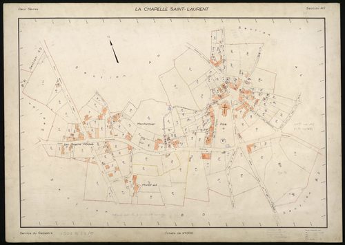 La Chapelle-Saint-Laurent - FRAD079_CADASTRE_RECENT Section AE 