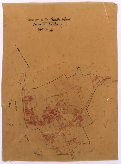 La Chapelle-Thireuil - FRAD079_CADASTRE_RECENT Section A (Feuille 1 – Agrandissement du bourg) 