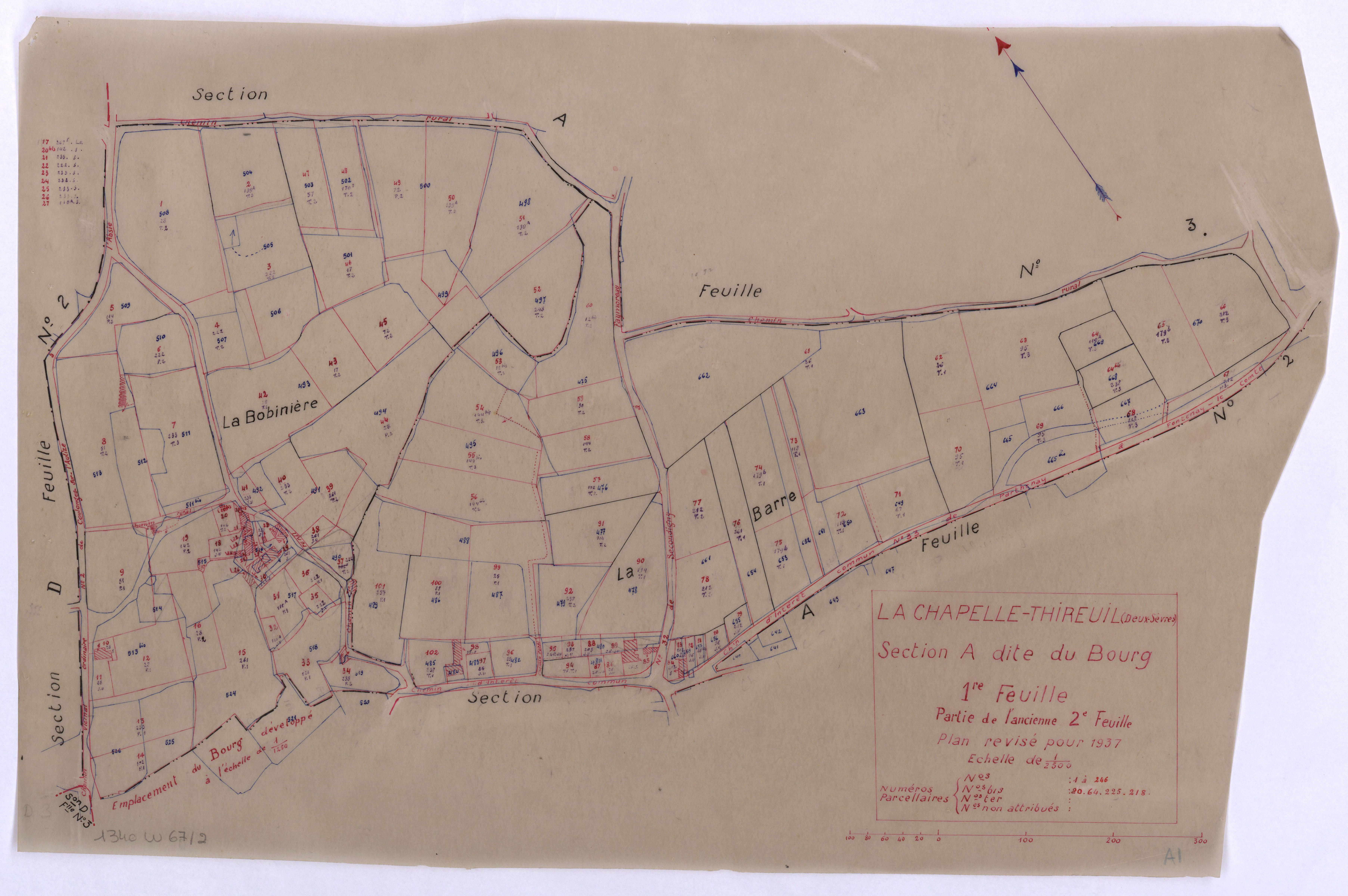 La Chapelle-Thireuil - FRAD079_CADASTRE_RECENT Section A (Feuille 1) 