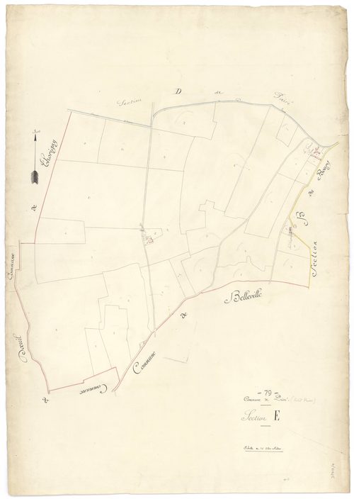 Prissé-la-Charrière - FRAD079_CADASTRE_NAPOLEONIEN Section E 
