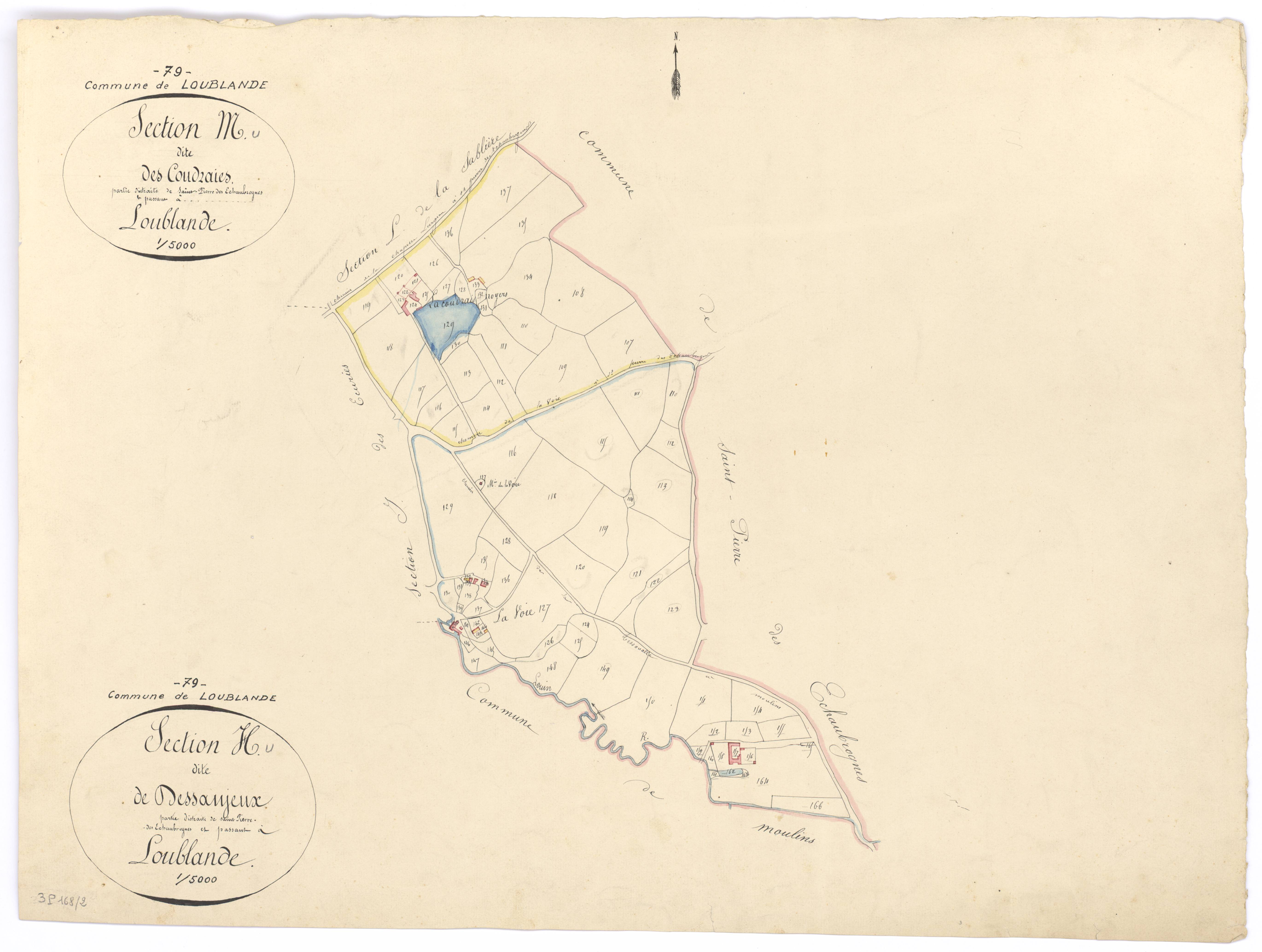 Mauléon - FRAD079_CADASTRE_NAPOLEONIEN Section H dite de Dessanjeux