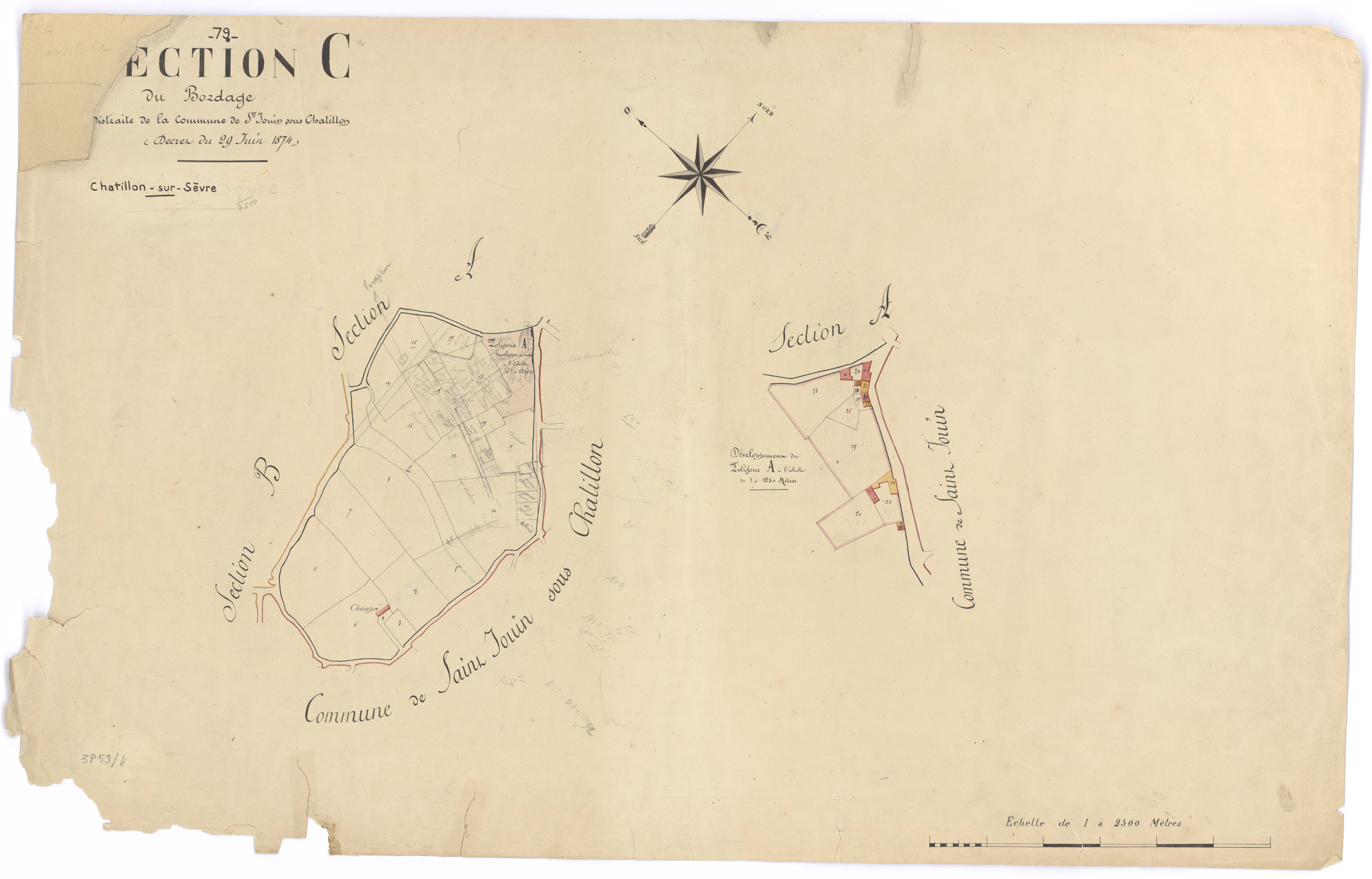 Mauléon - FRAD079_CADASTRE_NAPOLEONIEN Section C dite du Bordage