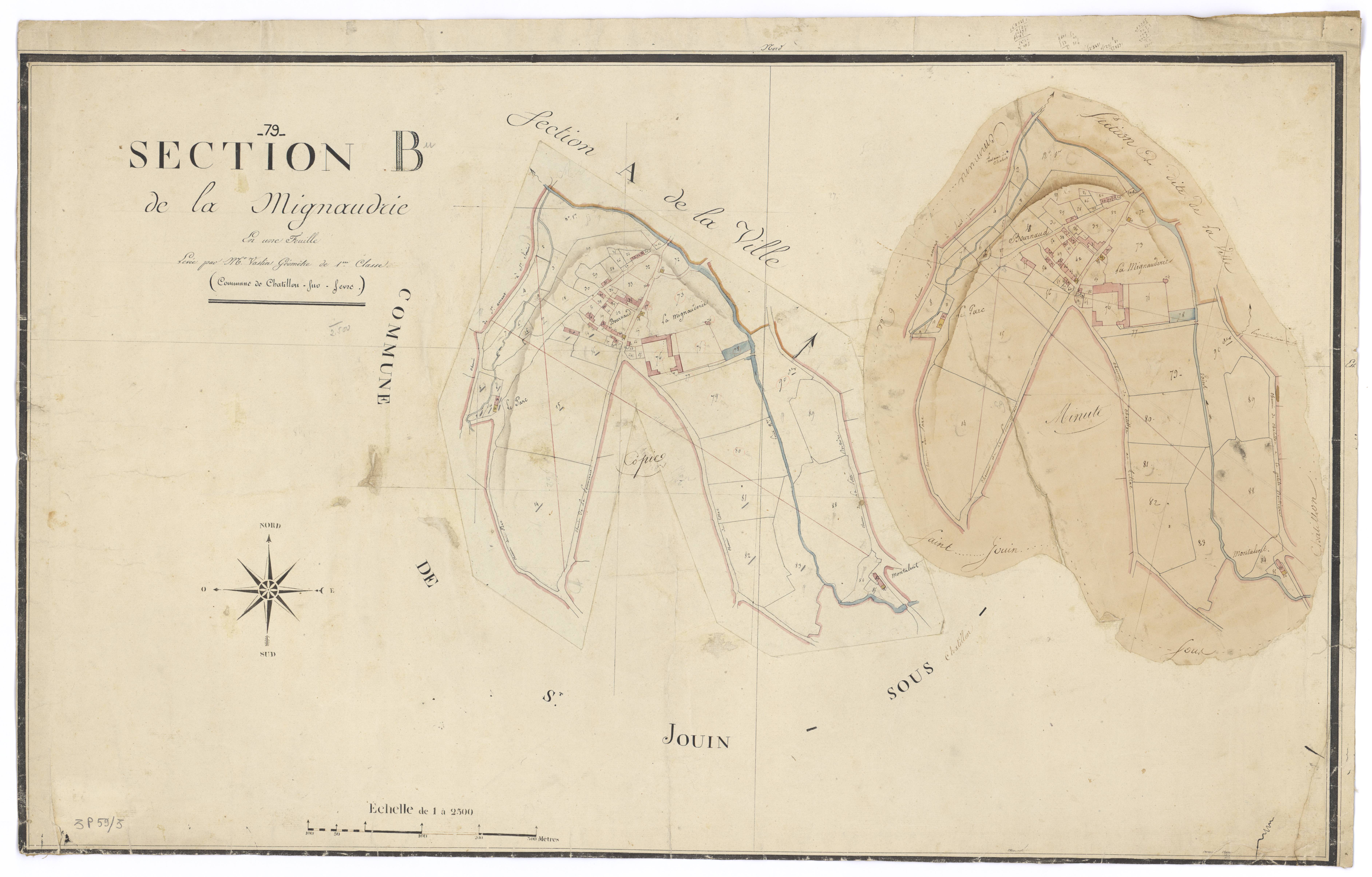 Mauléon - FRAD079_CADASTRE_NAPOLEONIEN Section B dite de la Mignauderie 