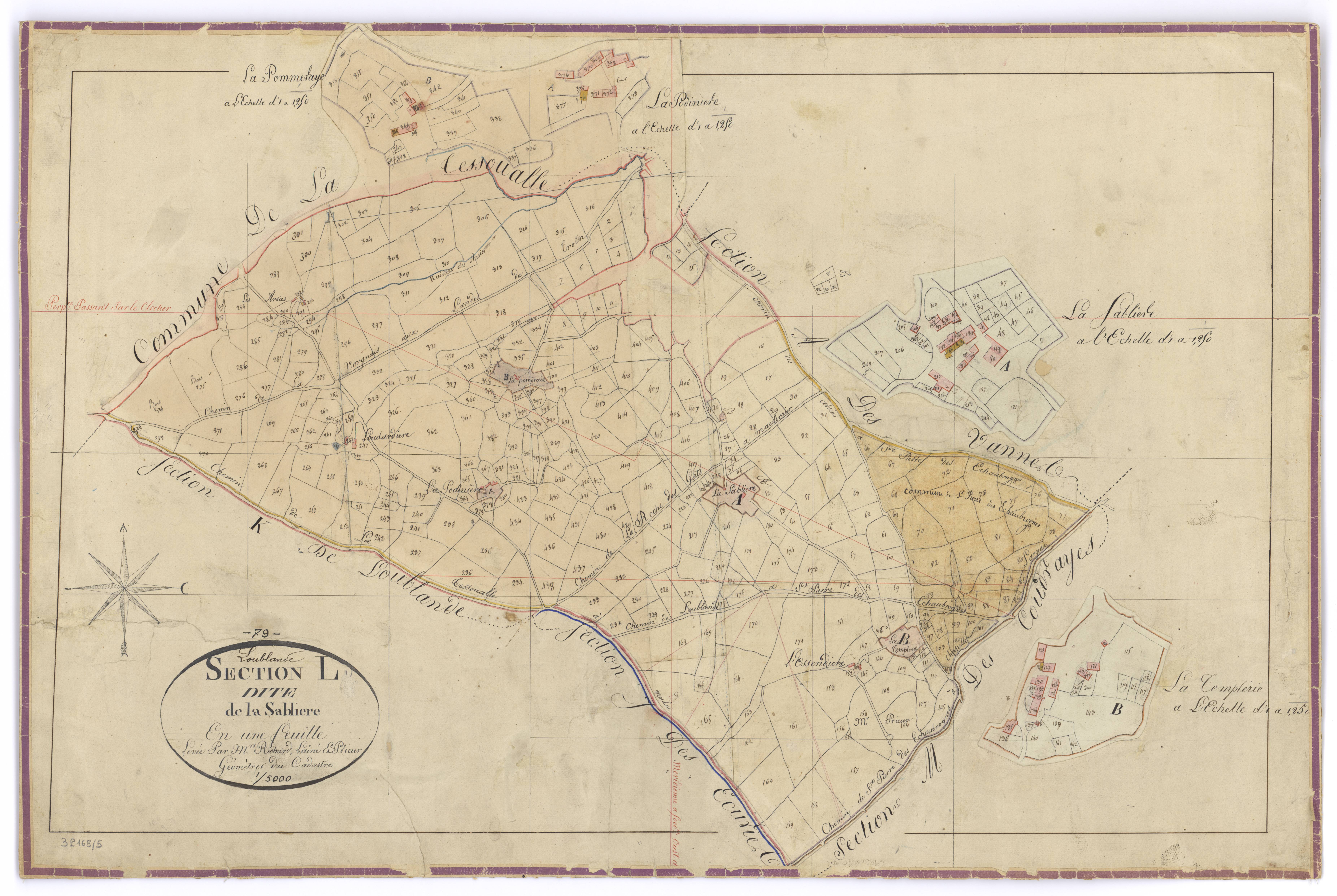 Mauléon - FRAD079_CADASTRE_NAPOLEONIEN Section L dite de la Sablière