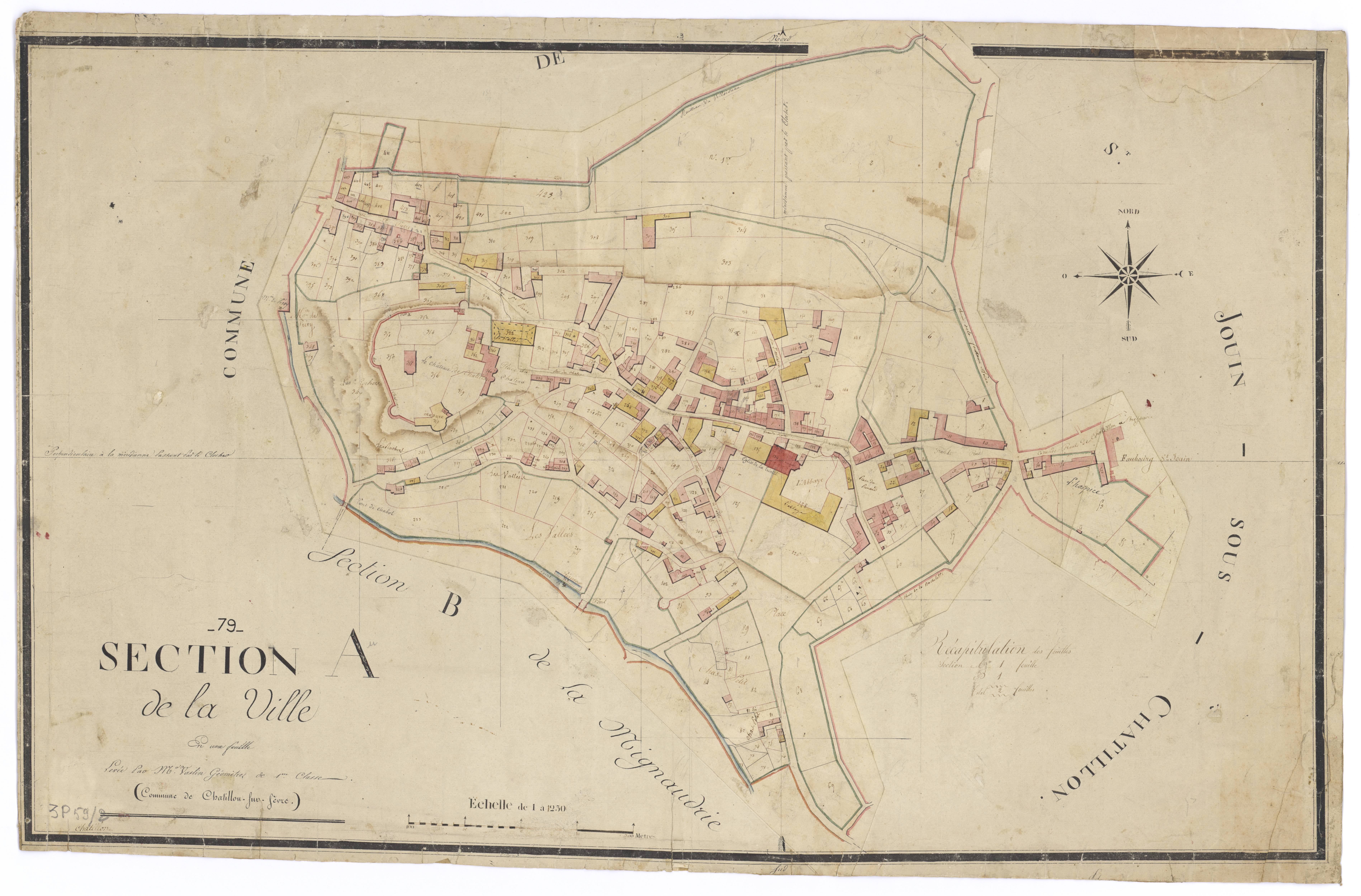 Mauléon - FRAD079_CADASTRE_NAPOLEONIEN Section A dite de la Ville