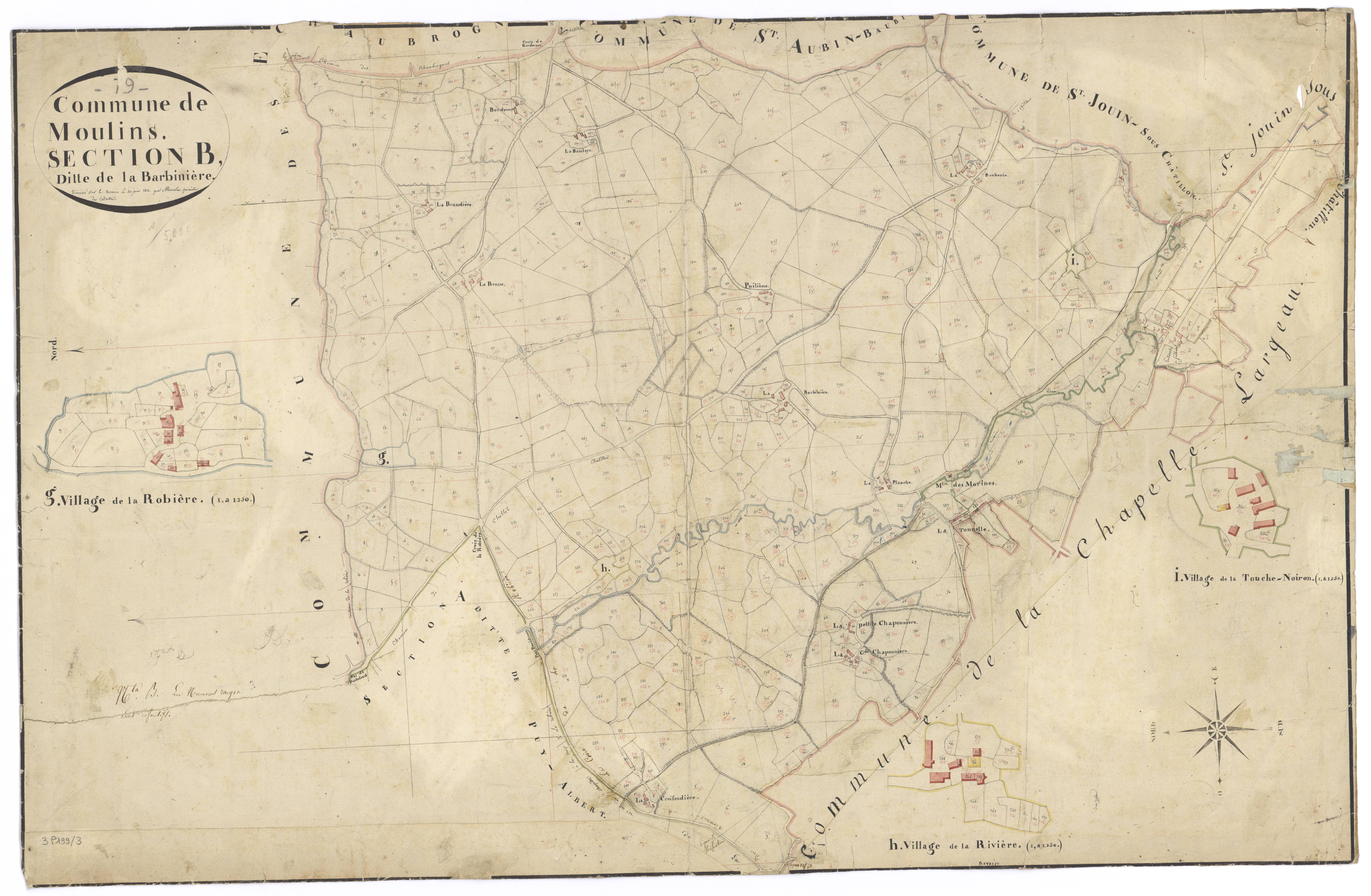 Mauléon - FRAD079_CADASTRE_NAPOLEONIEN Section B dite de la Barbinière