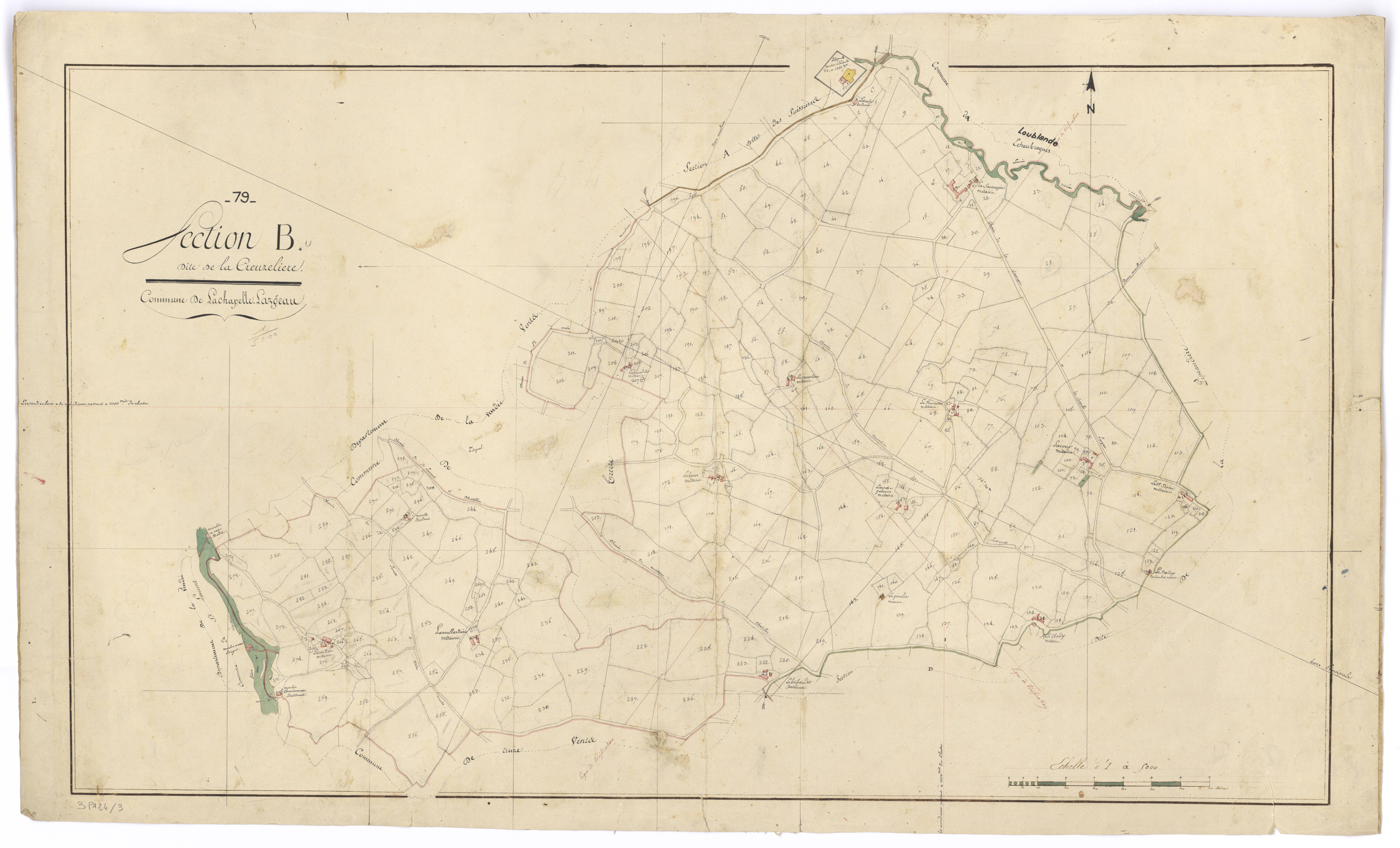 Mauléon - FRAD079_CADASTRE_NAPOLEONIEN Section B dite de la Creurelière