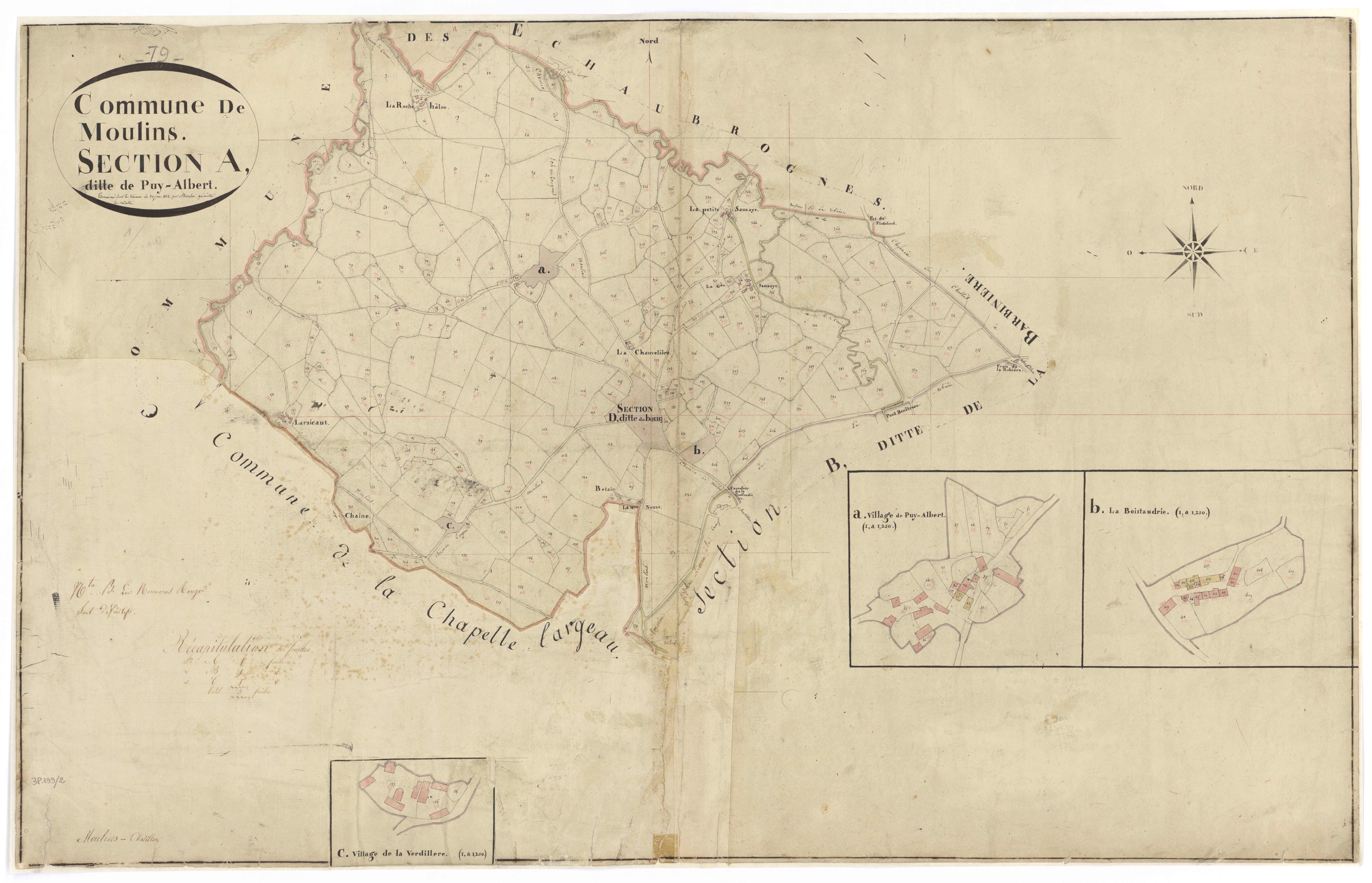 Mauléon - FRAD079_CADASTRE_NAPOLEONIEN Section A dite de Puy-Albert