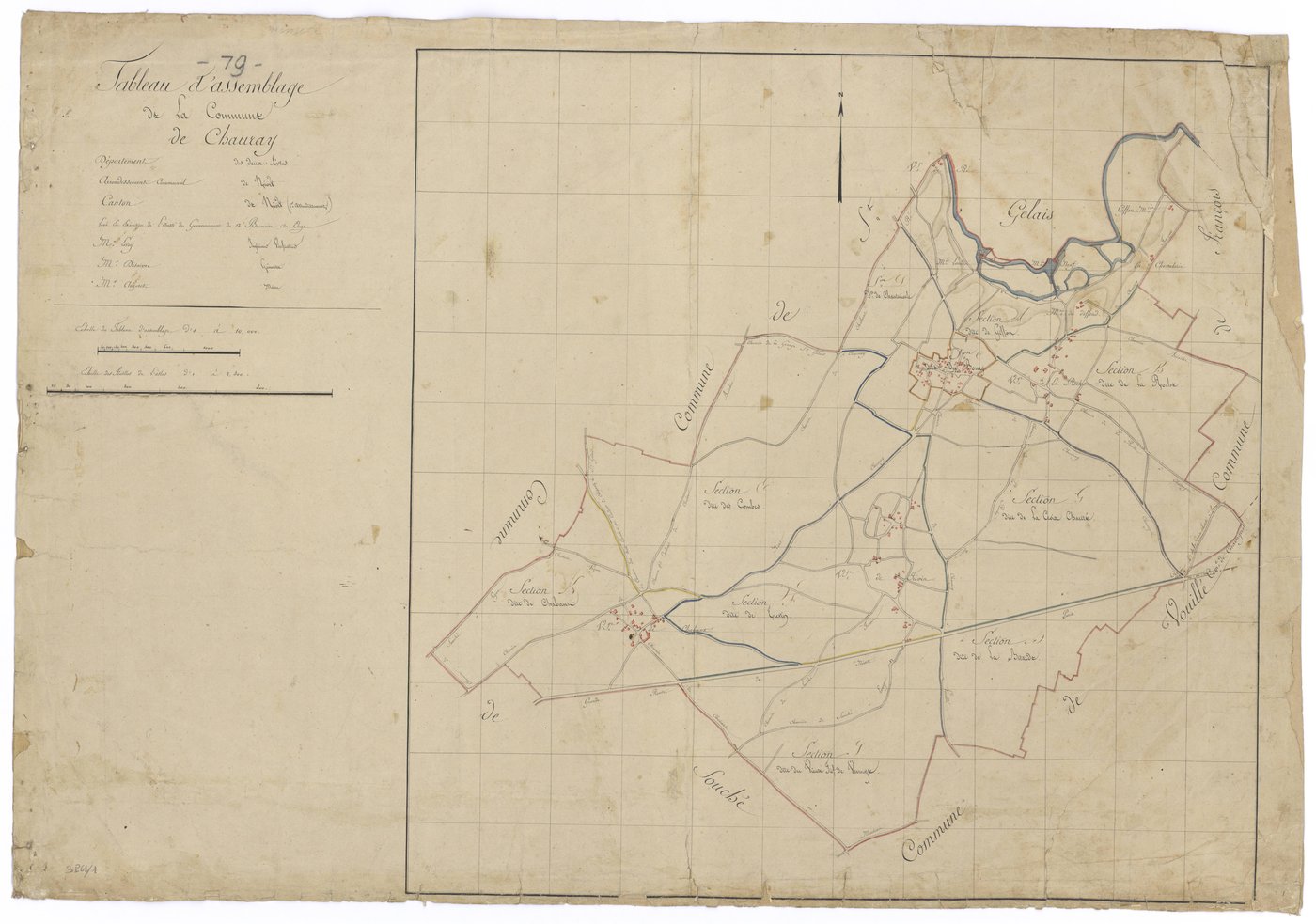 Chauray - FRAD079_CADASTRE_NAPOLEONIEN Tableau d'assemblage 