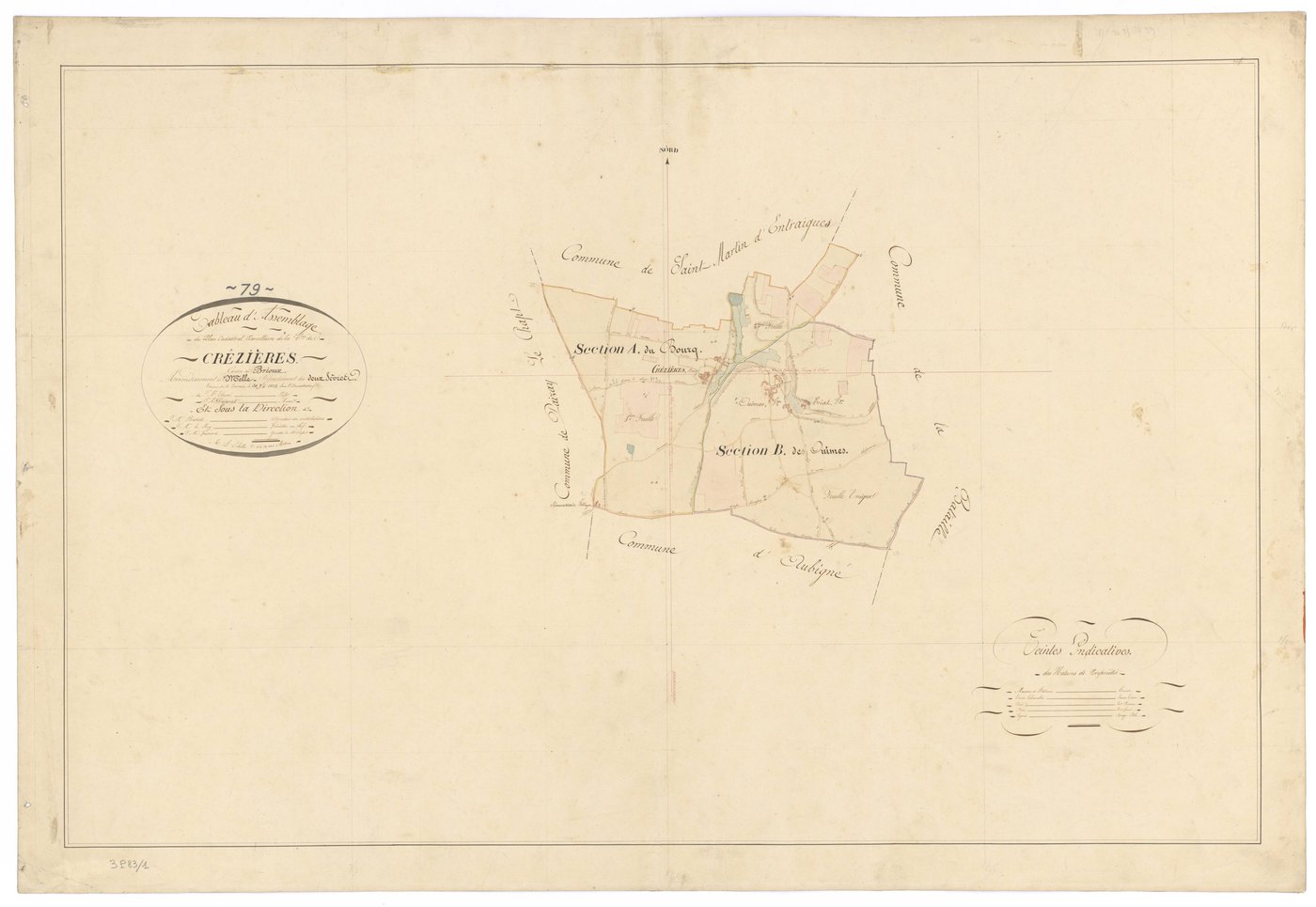 Chef-Boutonne - FRAD079_CADASTRE_NAPOLEONIEN Tableau d'assemblage 