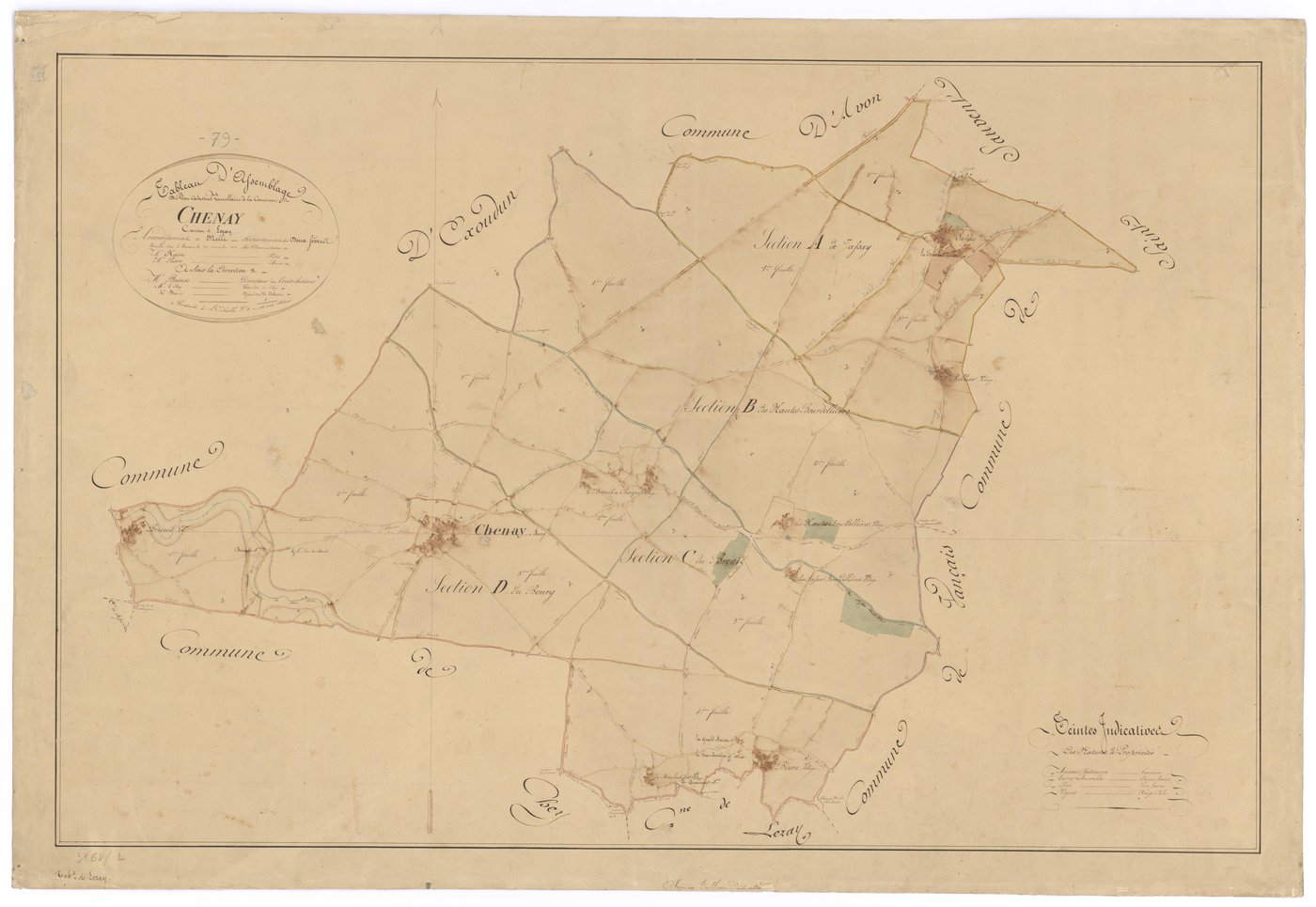 Chenay - FRAD079_CADASTRE_NAPOLEONIEN Tableau d'assemblage 