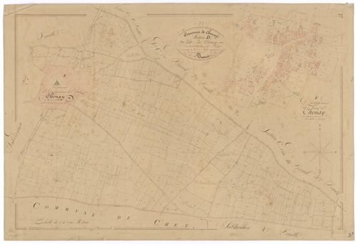 Chenay - FRAD079_CADASTRE_NAPOLEONIEN Section D3 dite du Bourg et développement du bourg de Chenay 