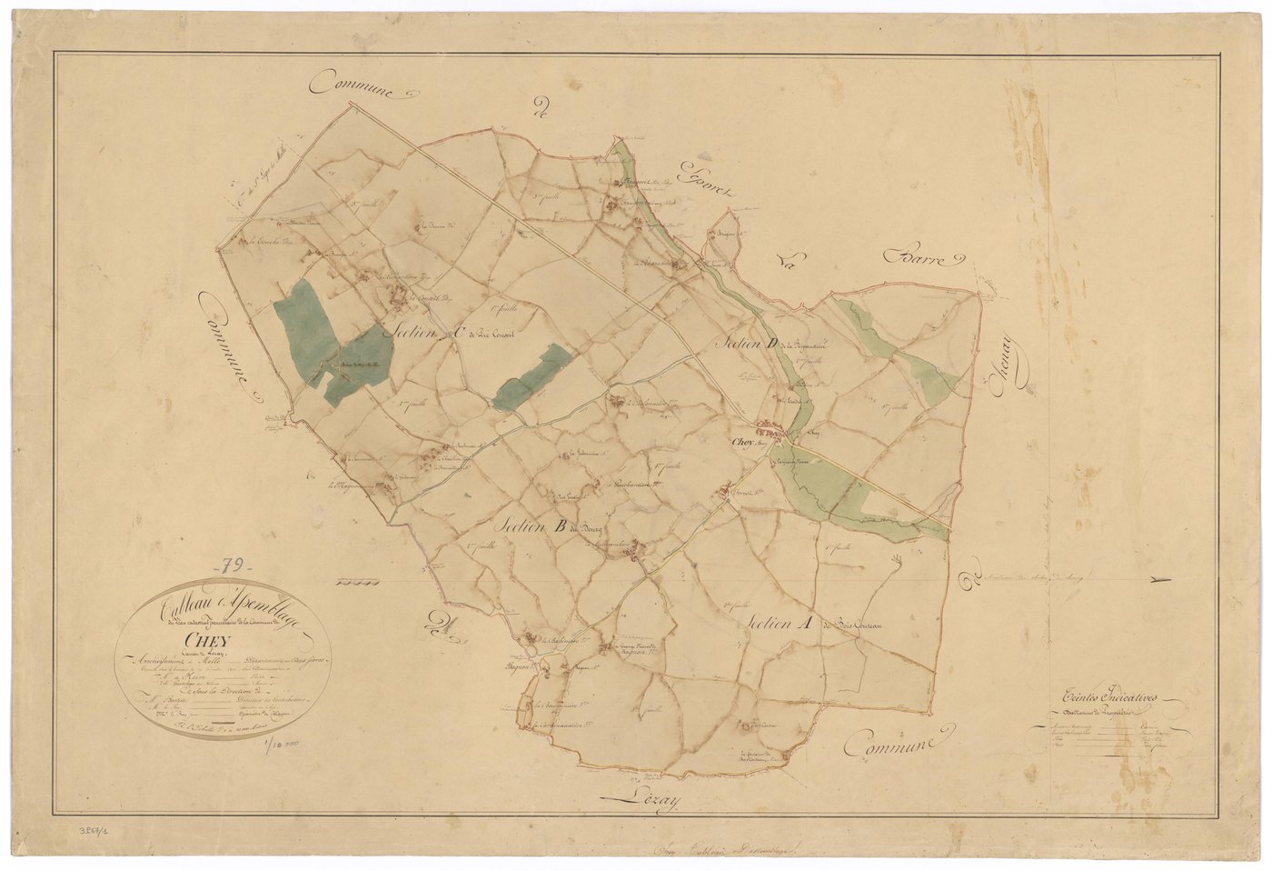 Chey - FRAD079_CADASTRE_NAPOLEONIEN Tableau d'assemblage 