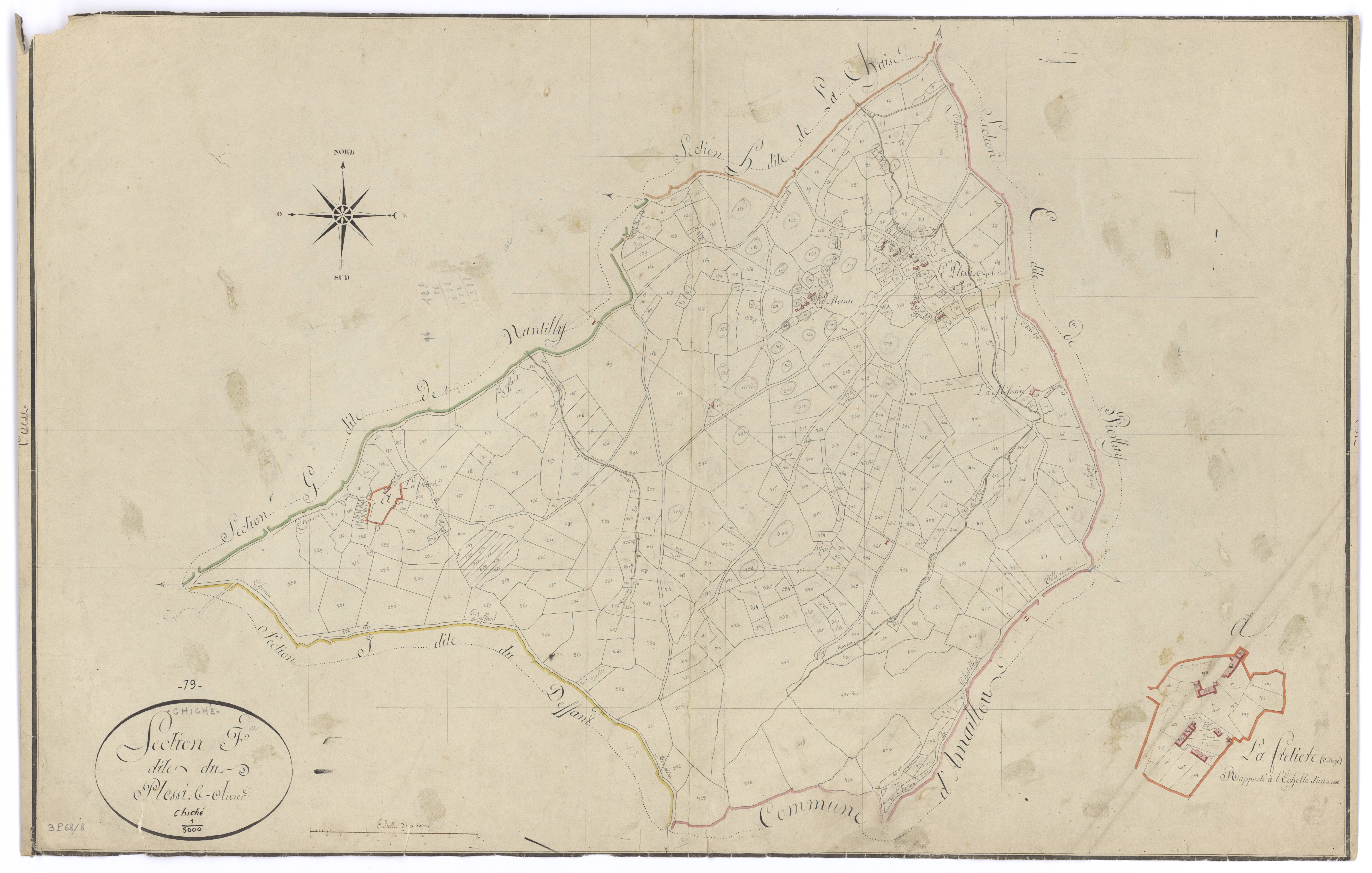 Chiché - FRAD079_CADASTRE_NAPOLEONIEN Section F dite du Plessis-Olivier 