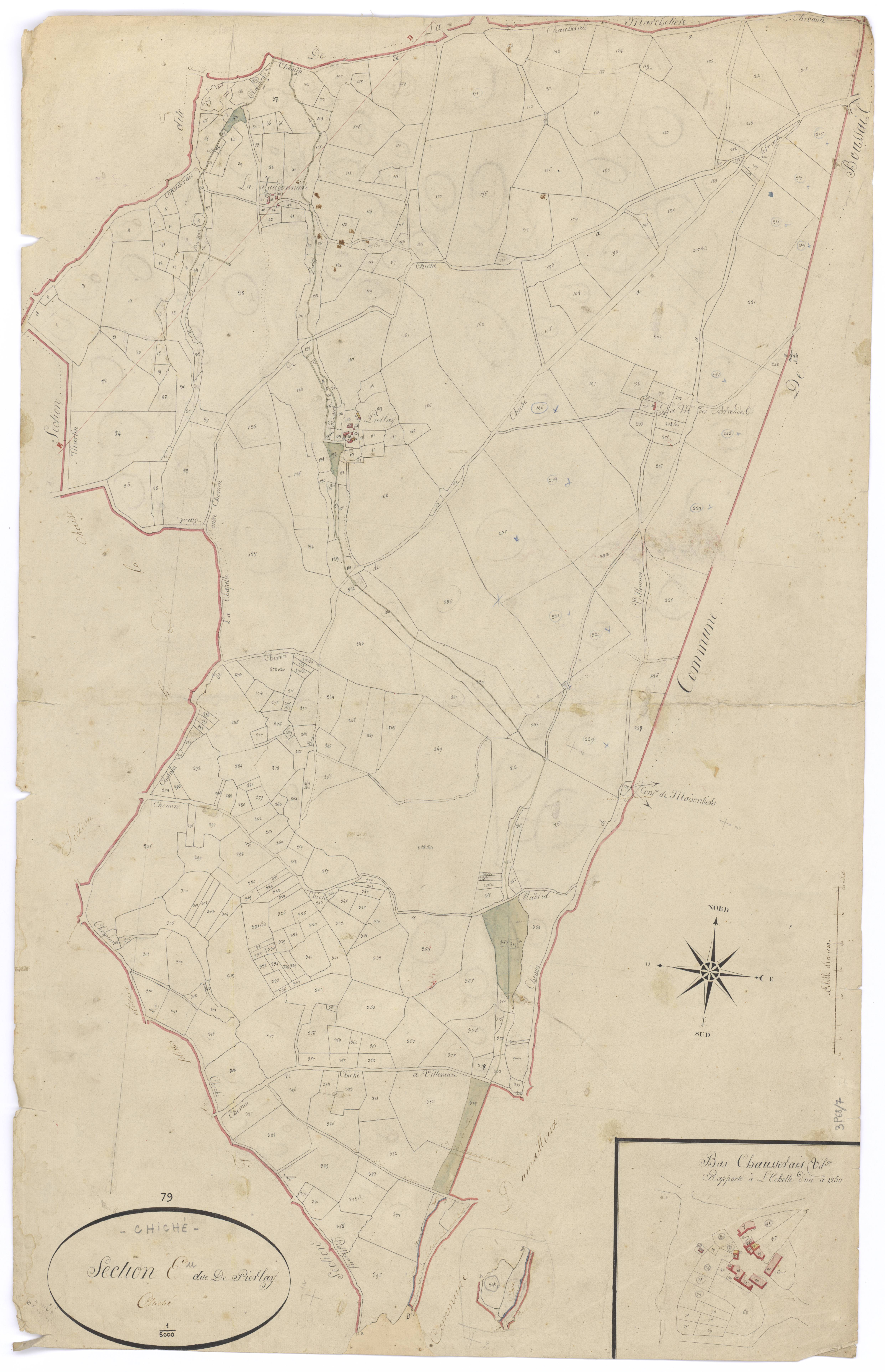 Chiché - FRAD079_CADASTRE_NAPOLEONIEN Section E dite de Pieselay 