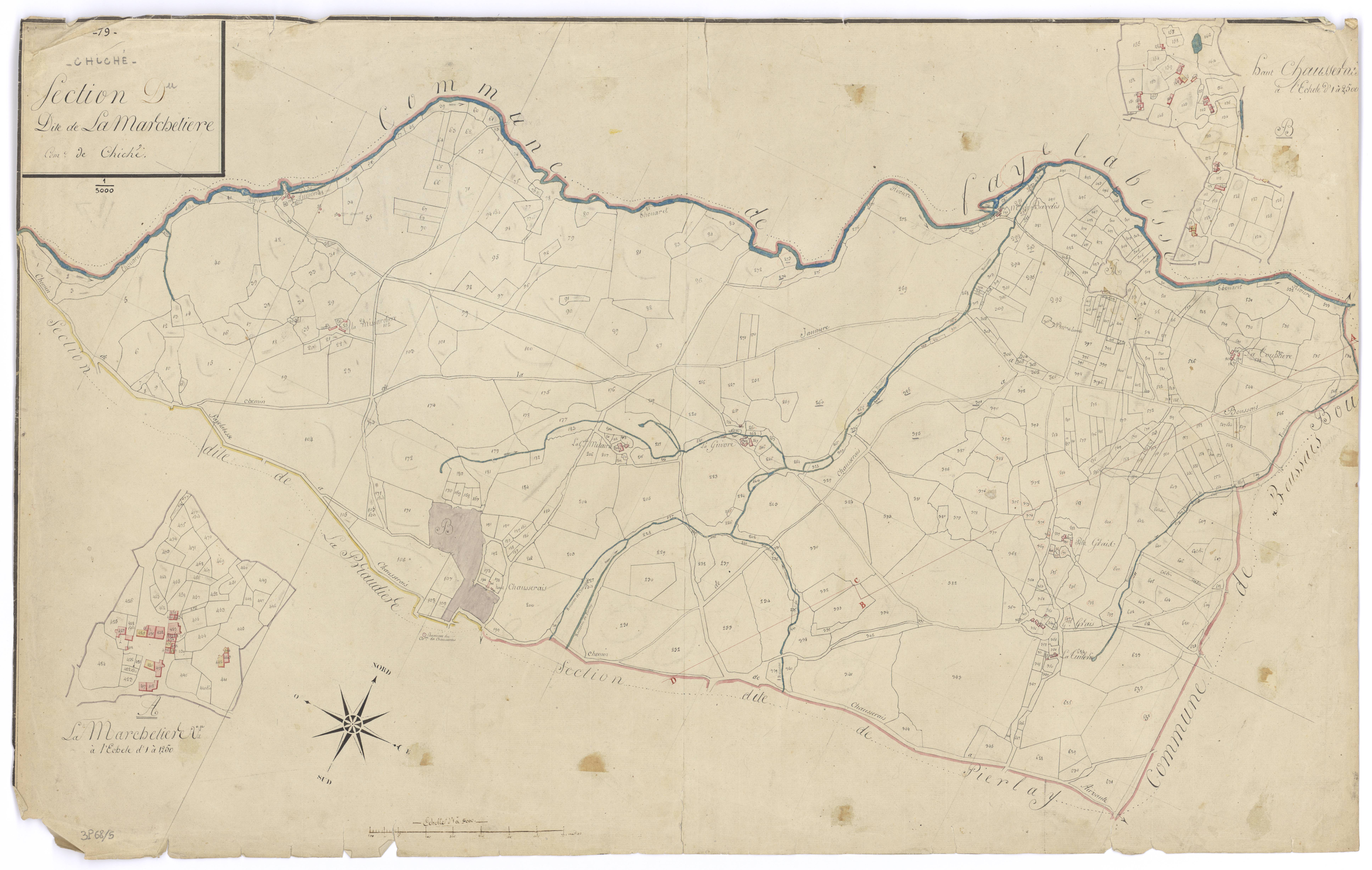 Chiché - FRAD079_CADASTRE_NAPOLEONIEN Section D dite de la Marchelière 
