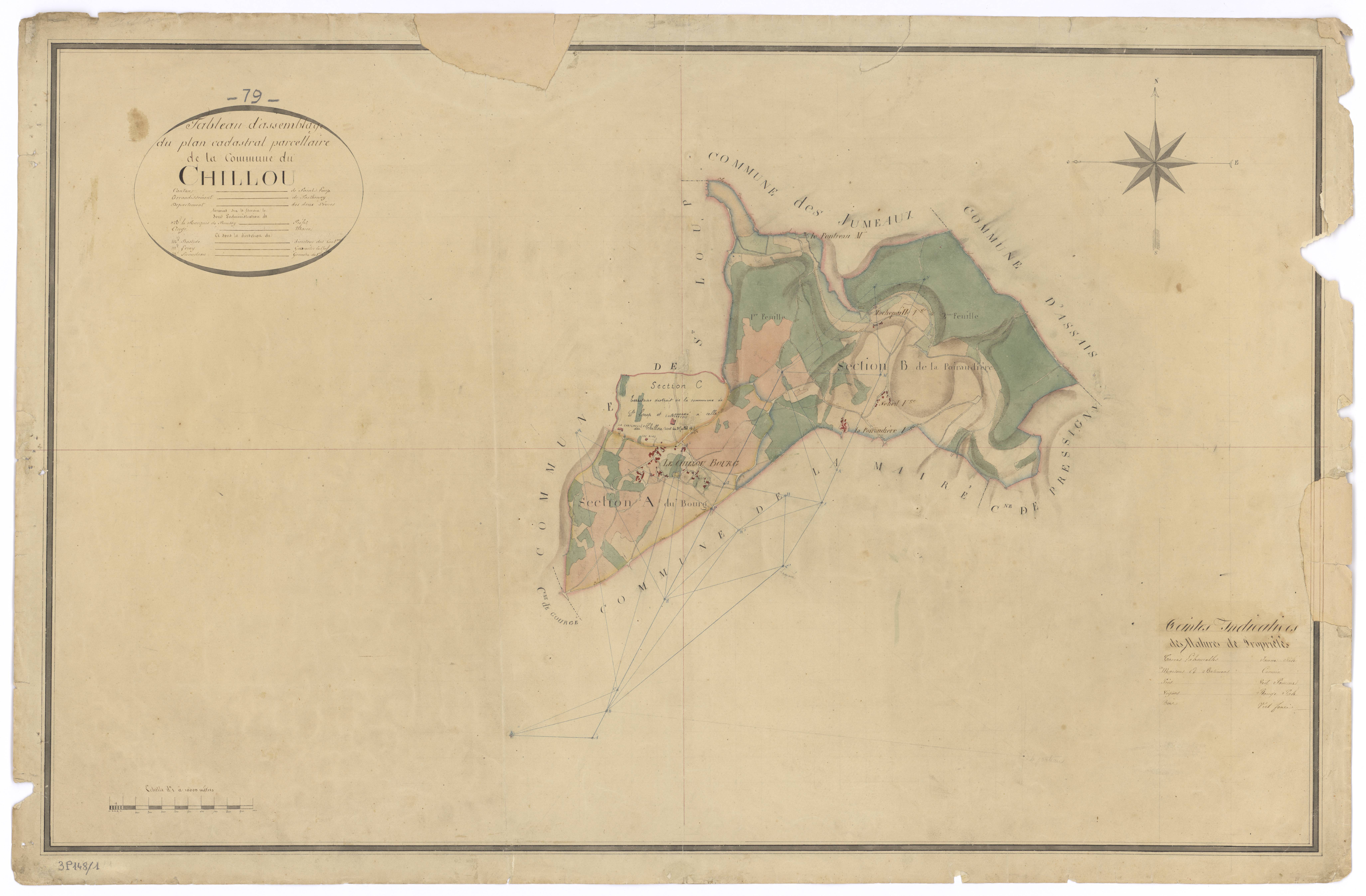Le Chillou - FRAD079_CADASTRE_NAPOLEONIEN Tableau d'assemblage 