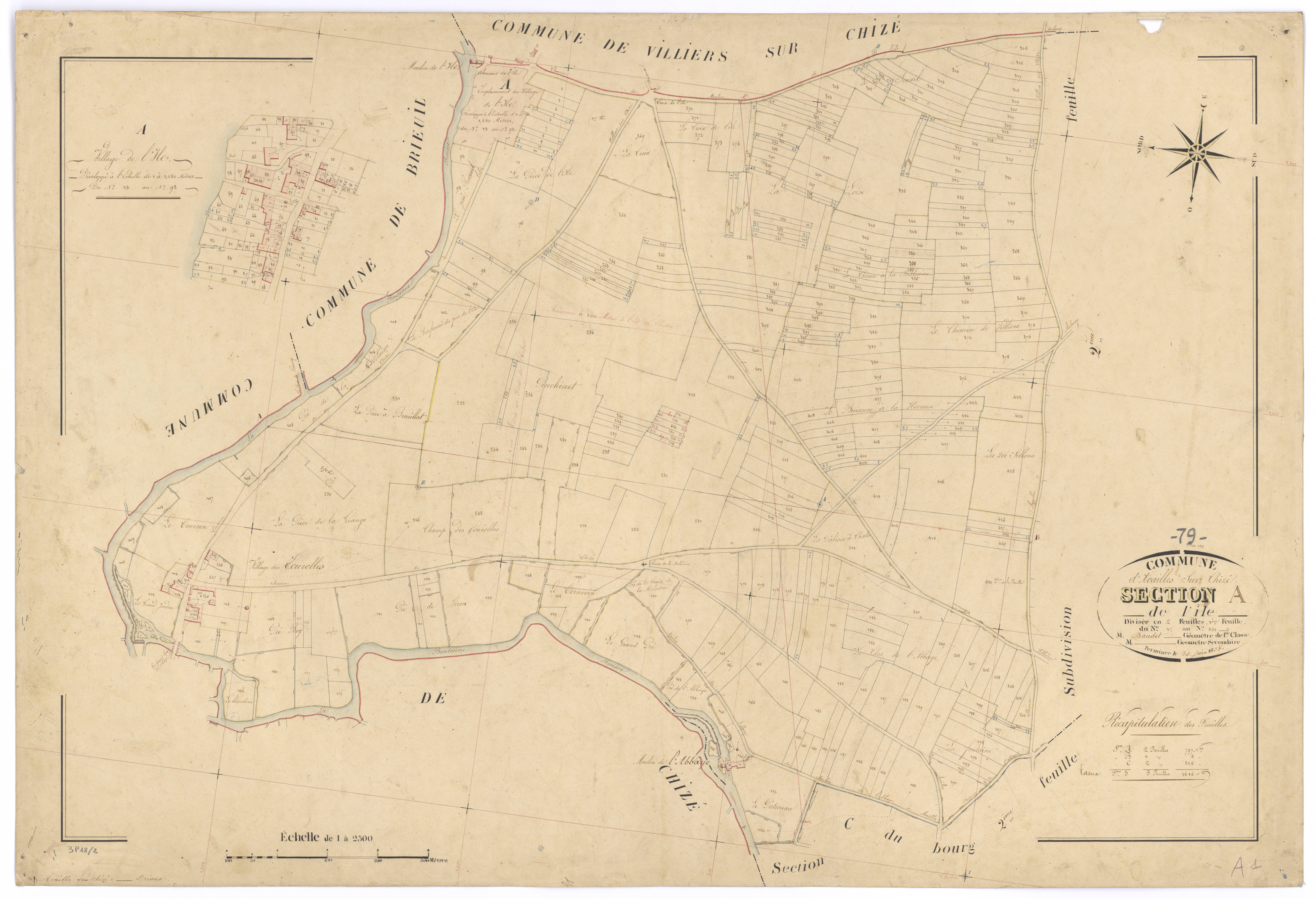 Chizé - FRAD079_CADASTRE_NAPOLEONIEN Section A1 dite de L'île 