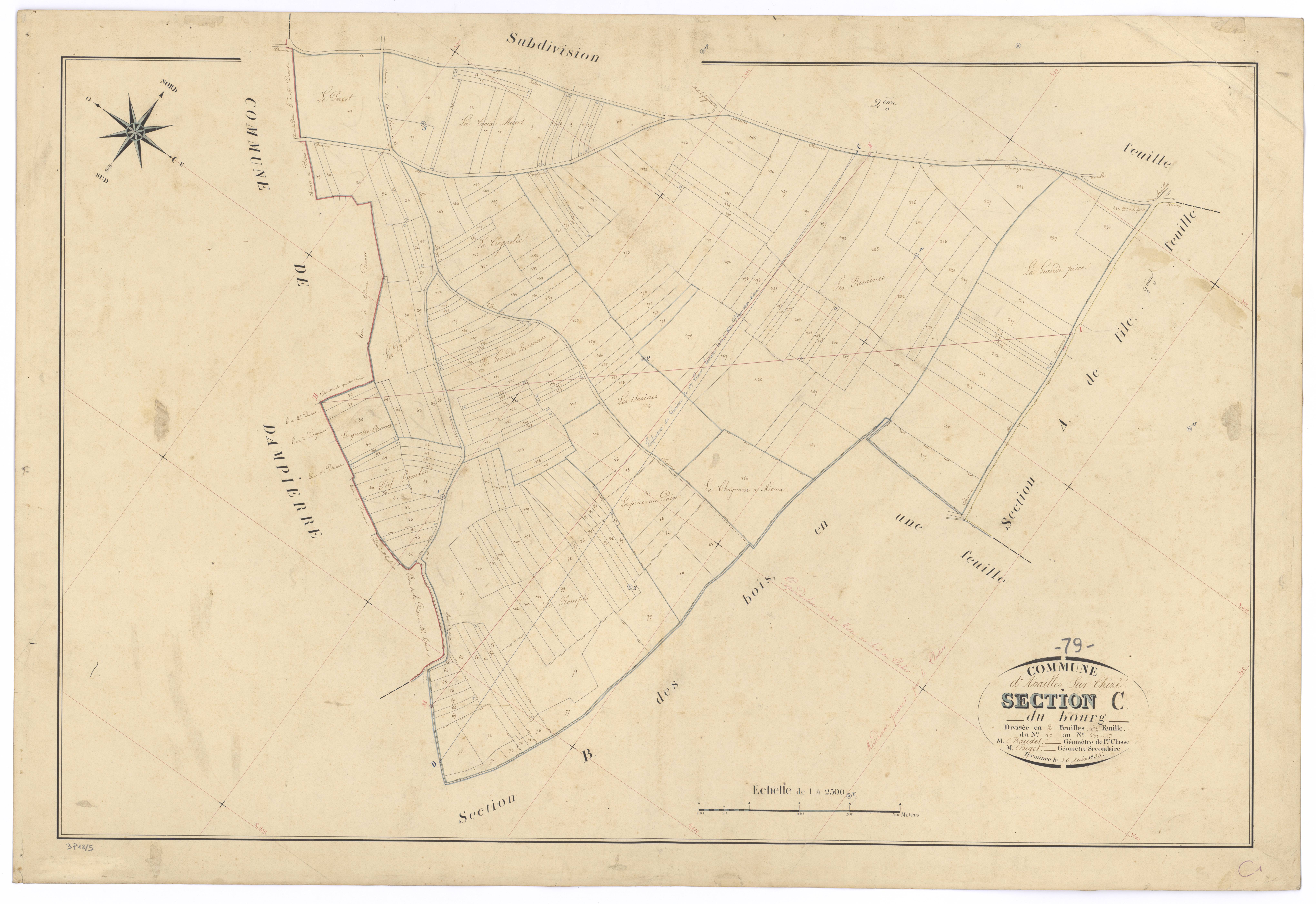 Chizé - FRAD079_CADASTRE_NAPOLEONIEN Section C1 dite du Bourg 