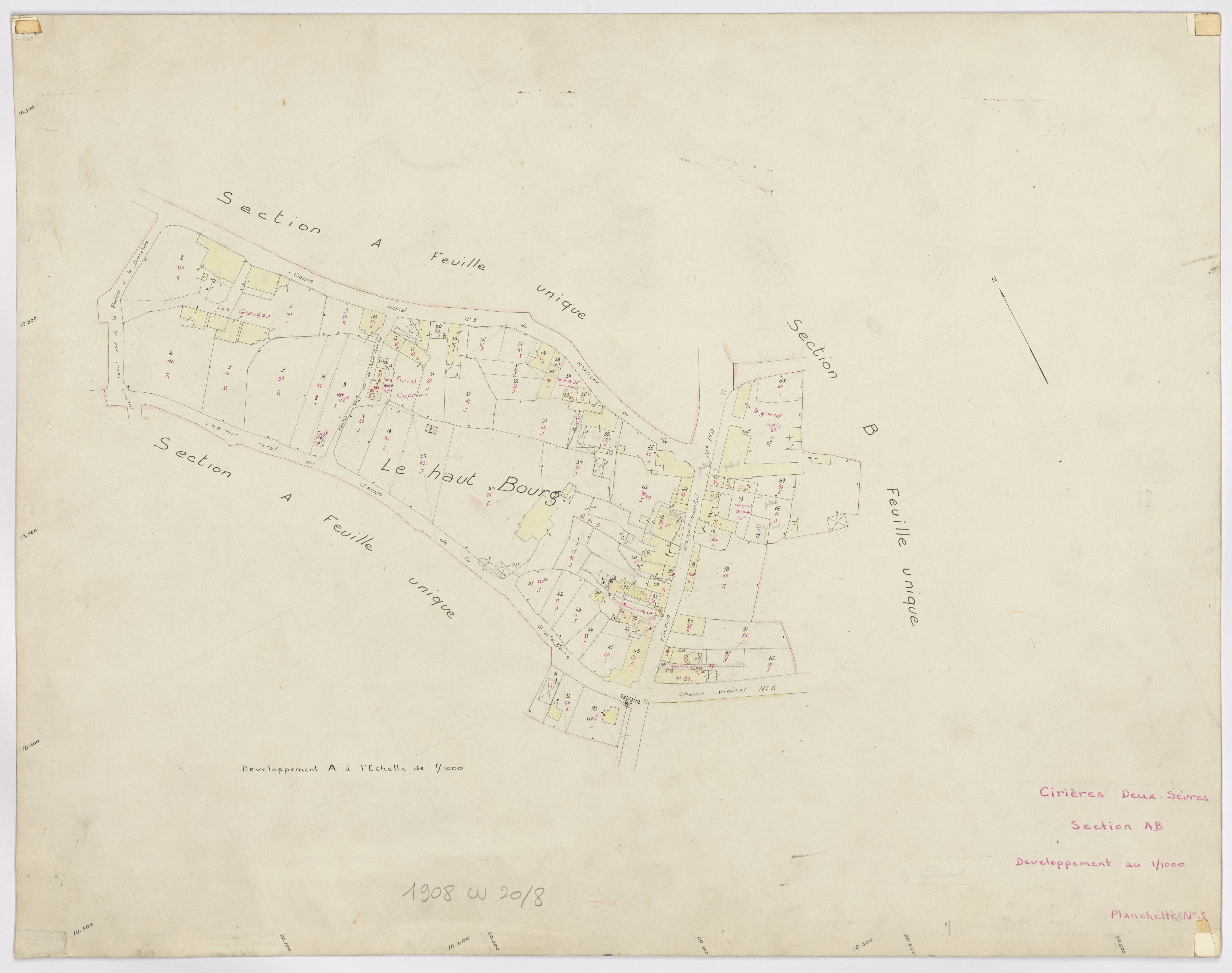 Cirières - FRAD079_CADASTRE_RECENT Section AB (Feuille 3) 
